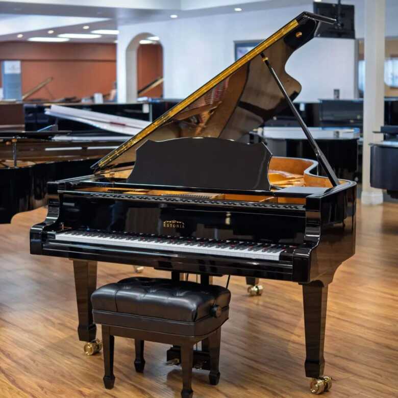 Estonia Model L225 Grand Piano Ebony Polish