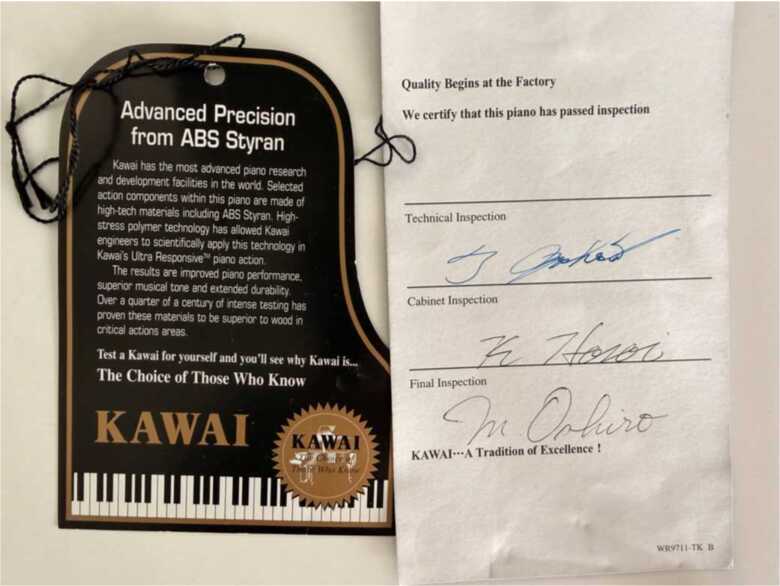 Single-Owner Japanese Kawai Upright Piano - Mint Condition