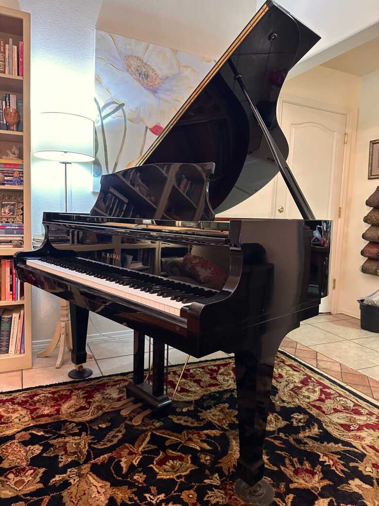 Glossy Kawai Grand Piano, Tuned & Inspected