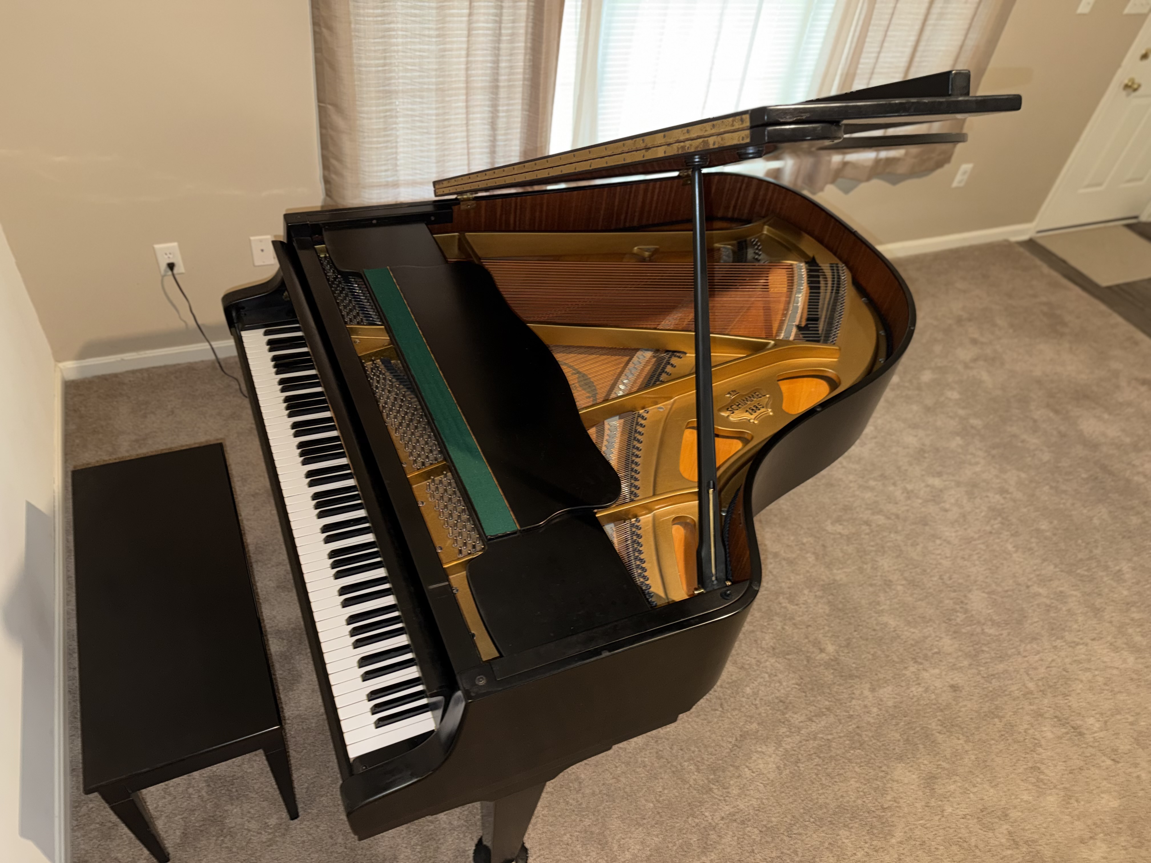 1970 Schimmel Parlor Grand Piano - Ebony Satin