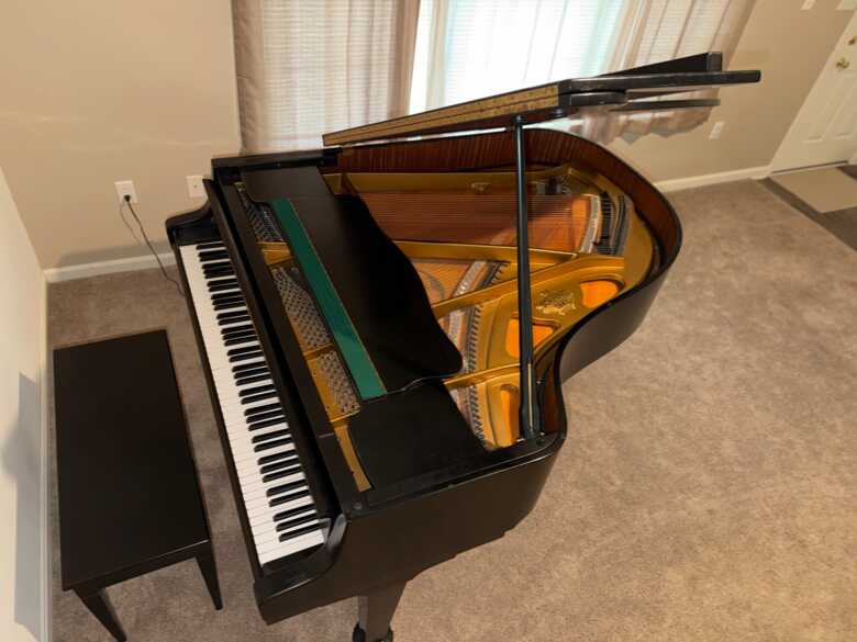 1970 Schimmel Parlor Grand Piano - Ebony Satin