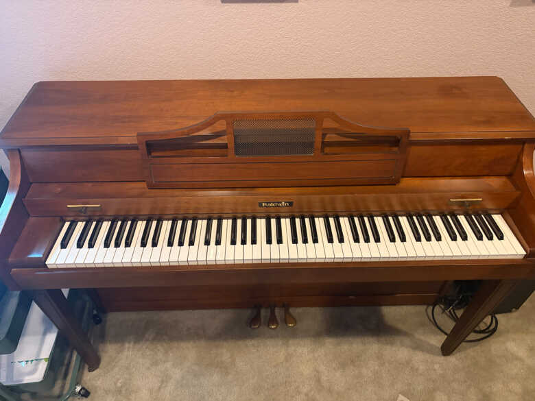 Baldwin Acrosonic spinet upright piano
