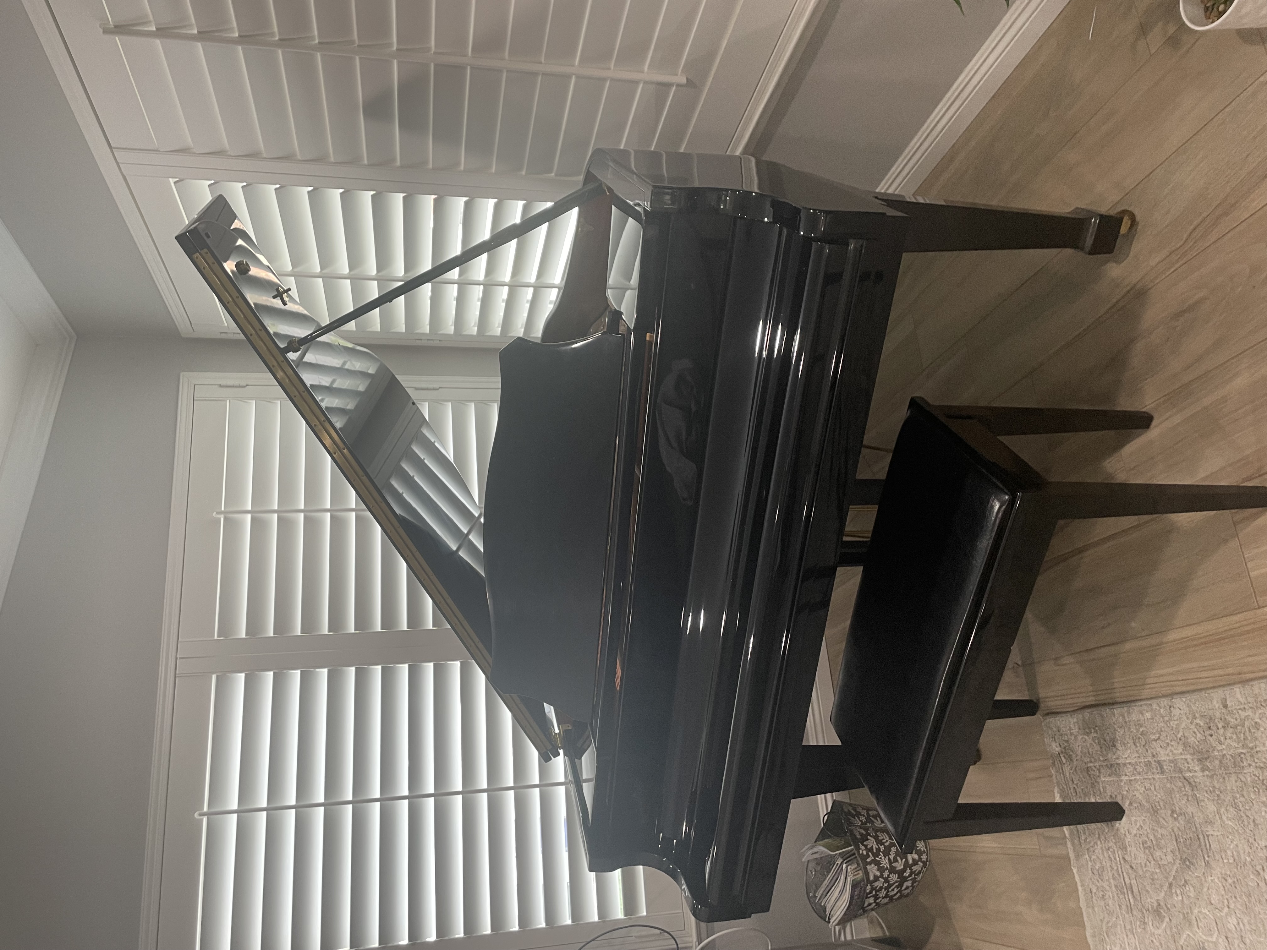  Gorgeous Glossy Black Hazelton Baby Grand