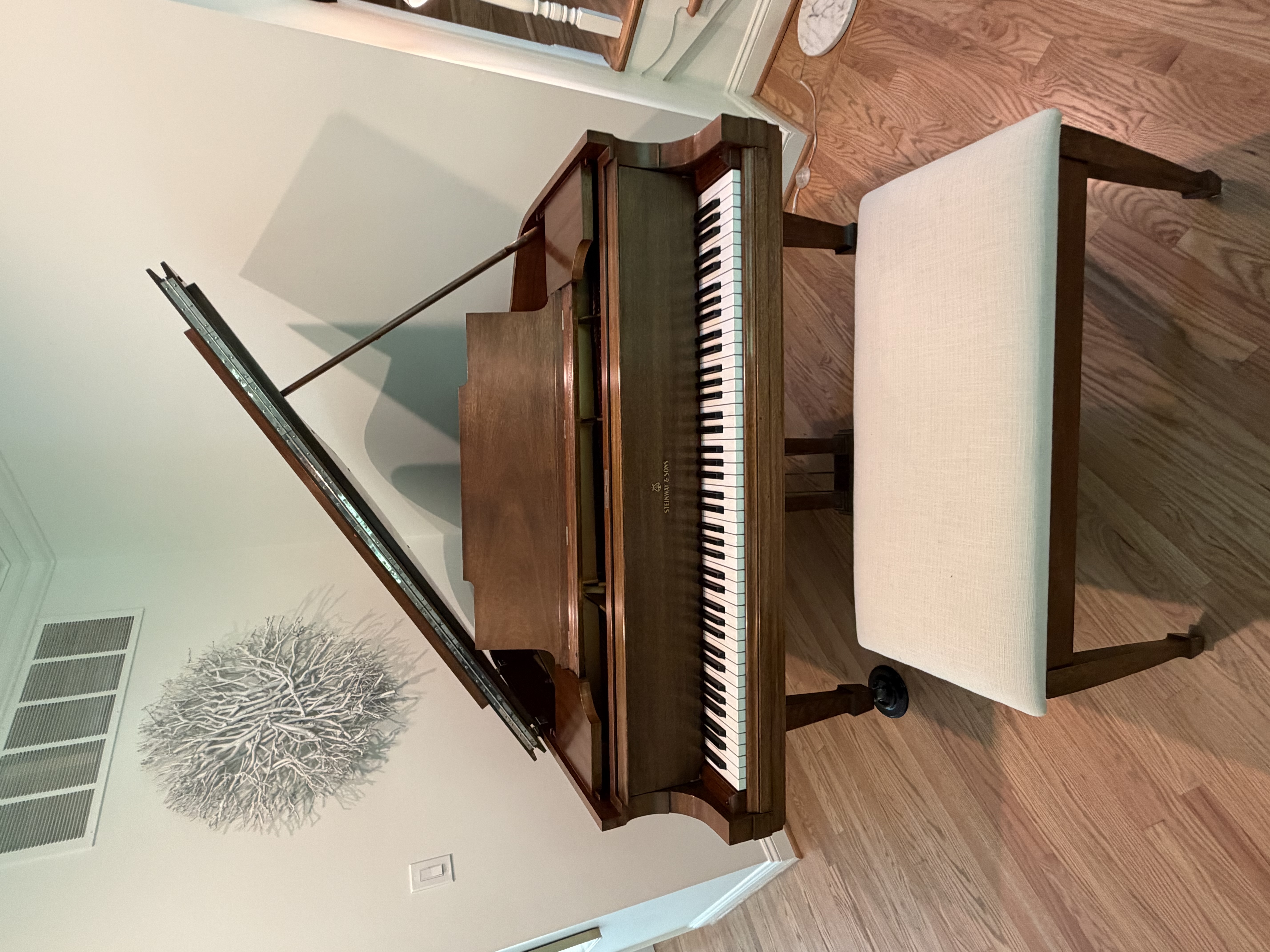 Elegant Walnut Steinway Model M