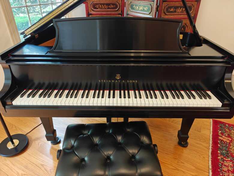 Steinway Model M Piano (2000s) – Ebony – Excellent - NJ