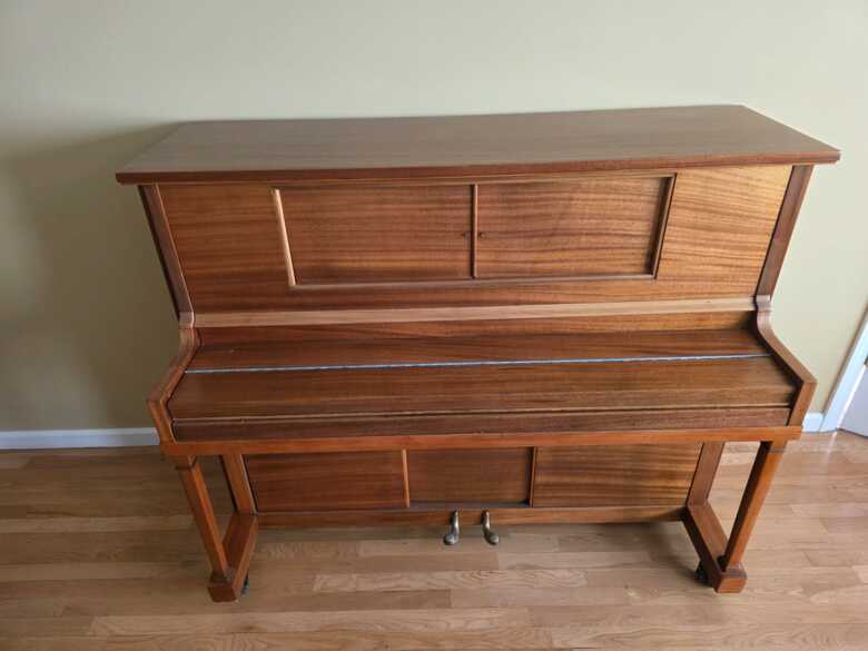 Lenox Strauch player piano w/electric motor & 50 music rolls