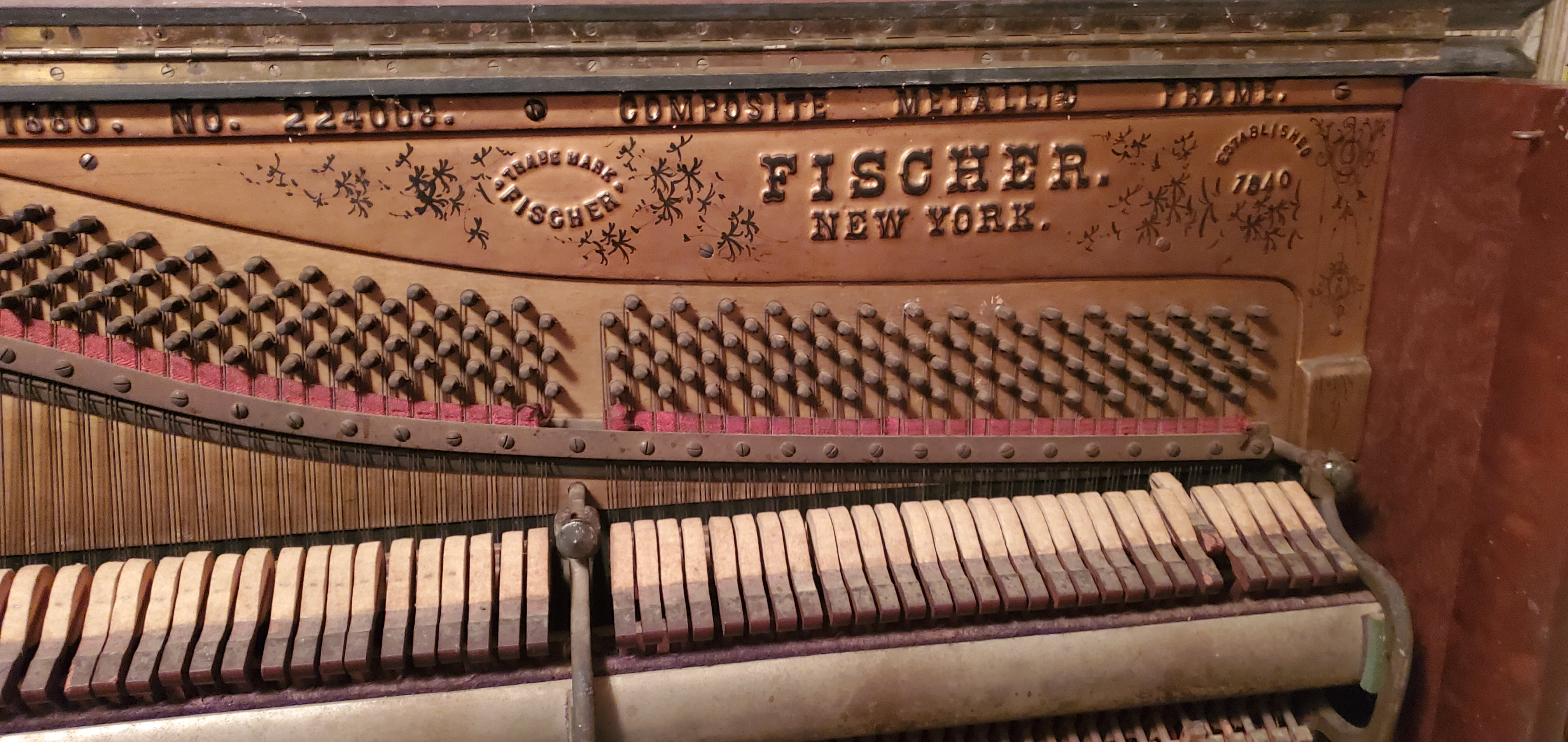 Antique J&C Fischer Upright circa 1880-89 $NEGOTIABLE