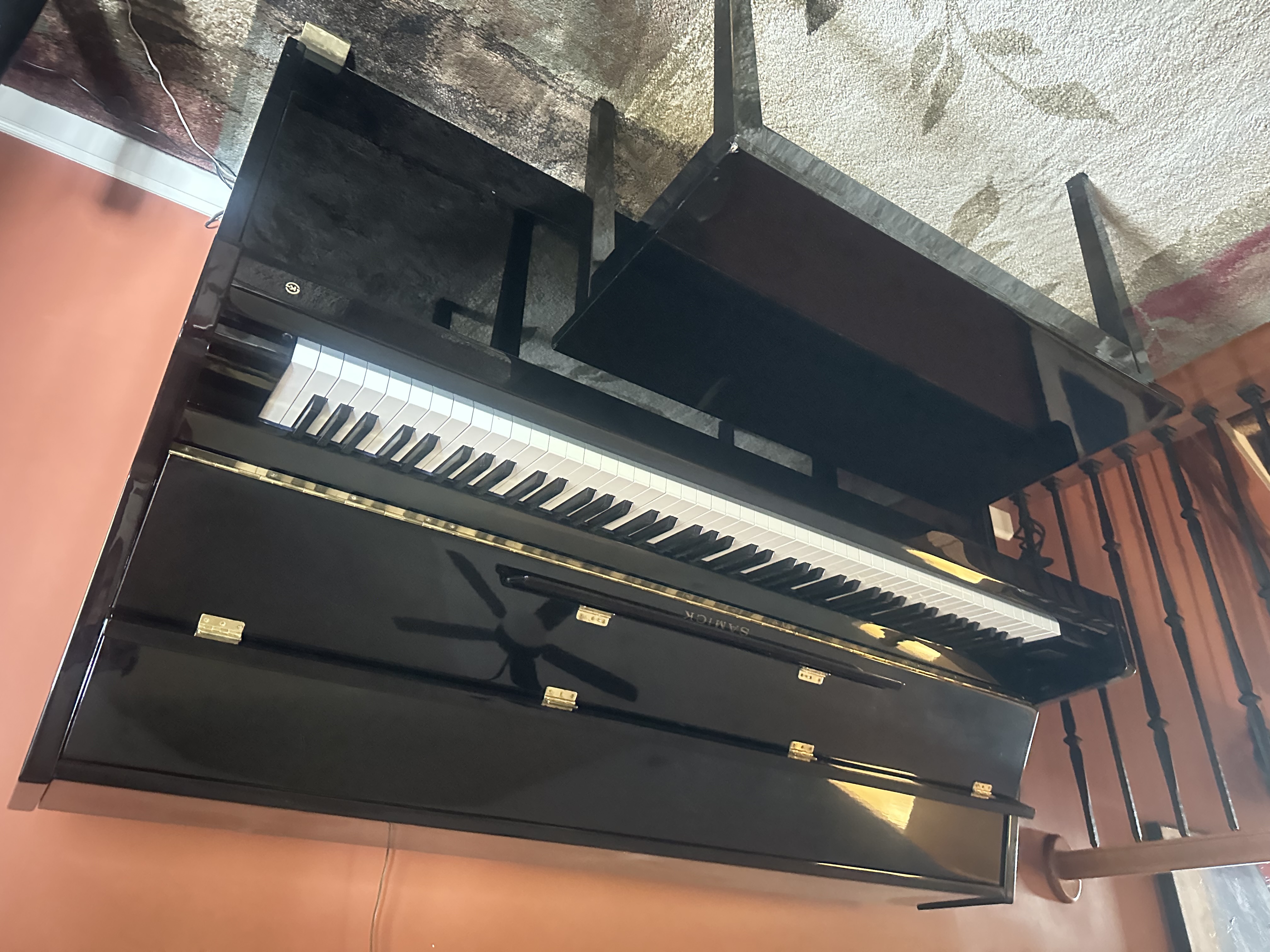 Samick Upright Piano - Polished Ebony Black