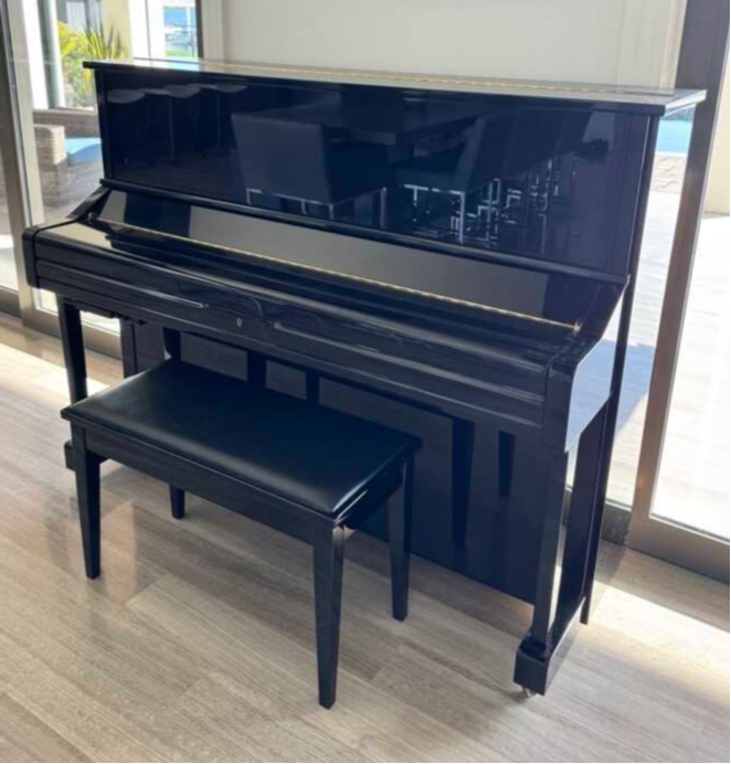 2022 Yamaha U1 SH2 Silent Piano, Polished Ebony, One Owner, 