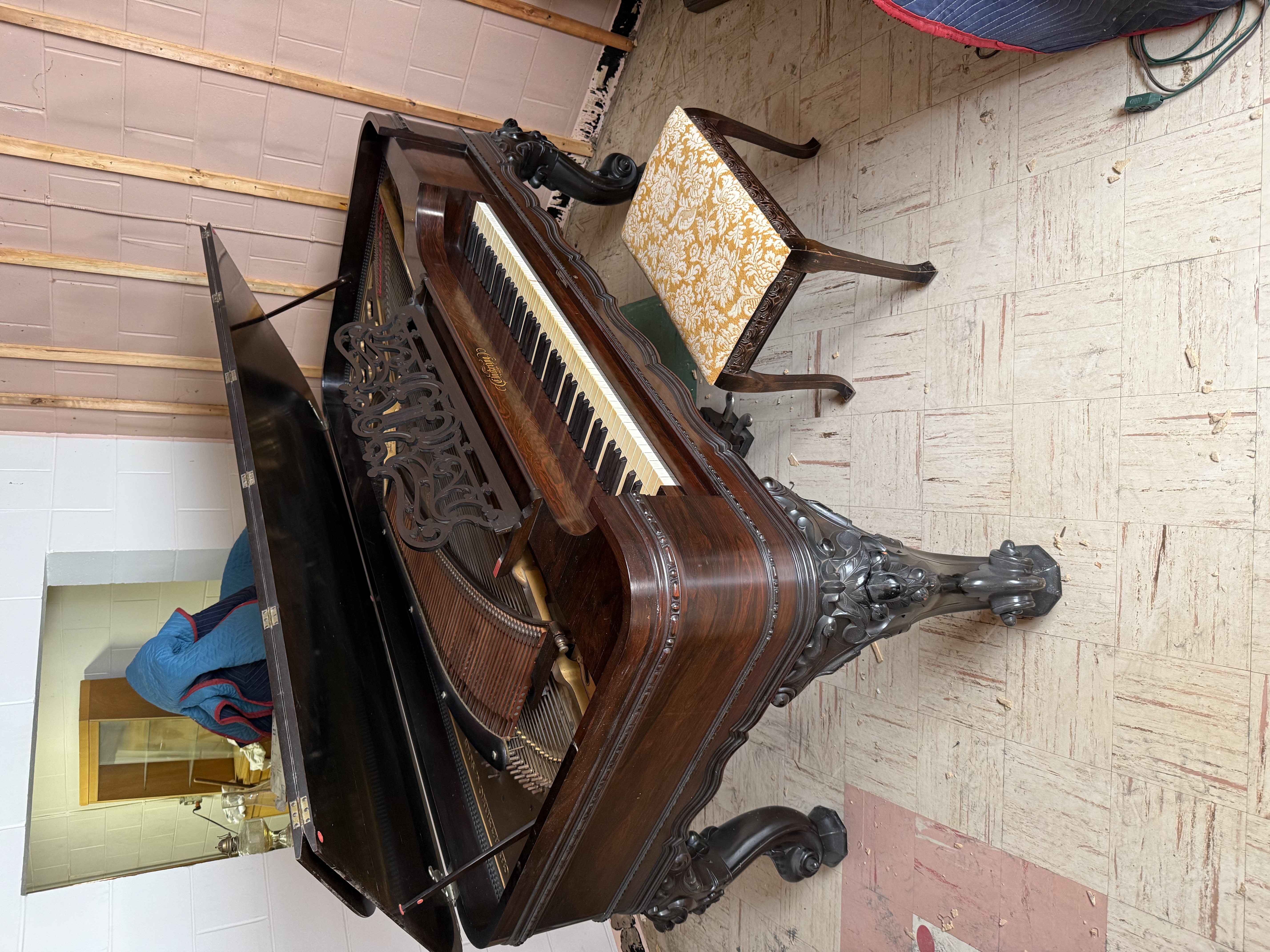Antique 1874 Chickering & Sons Square Grand Piano