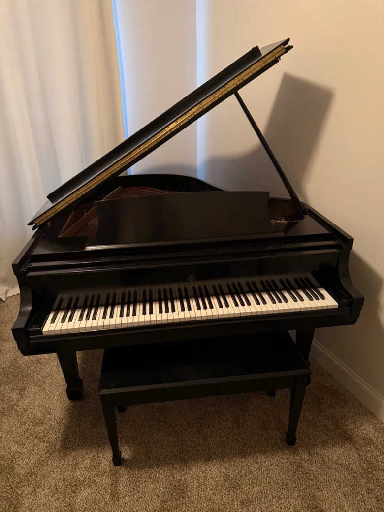 1981 Steinway & Sons Model M Grand Piano – Satin Black – Mad
