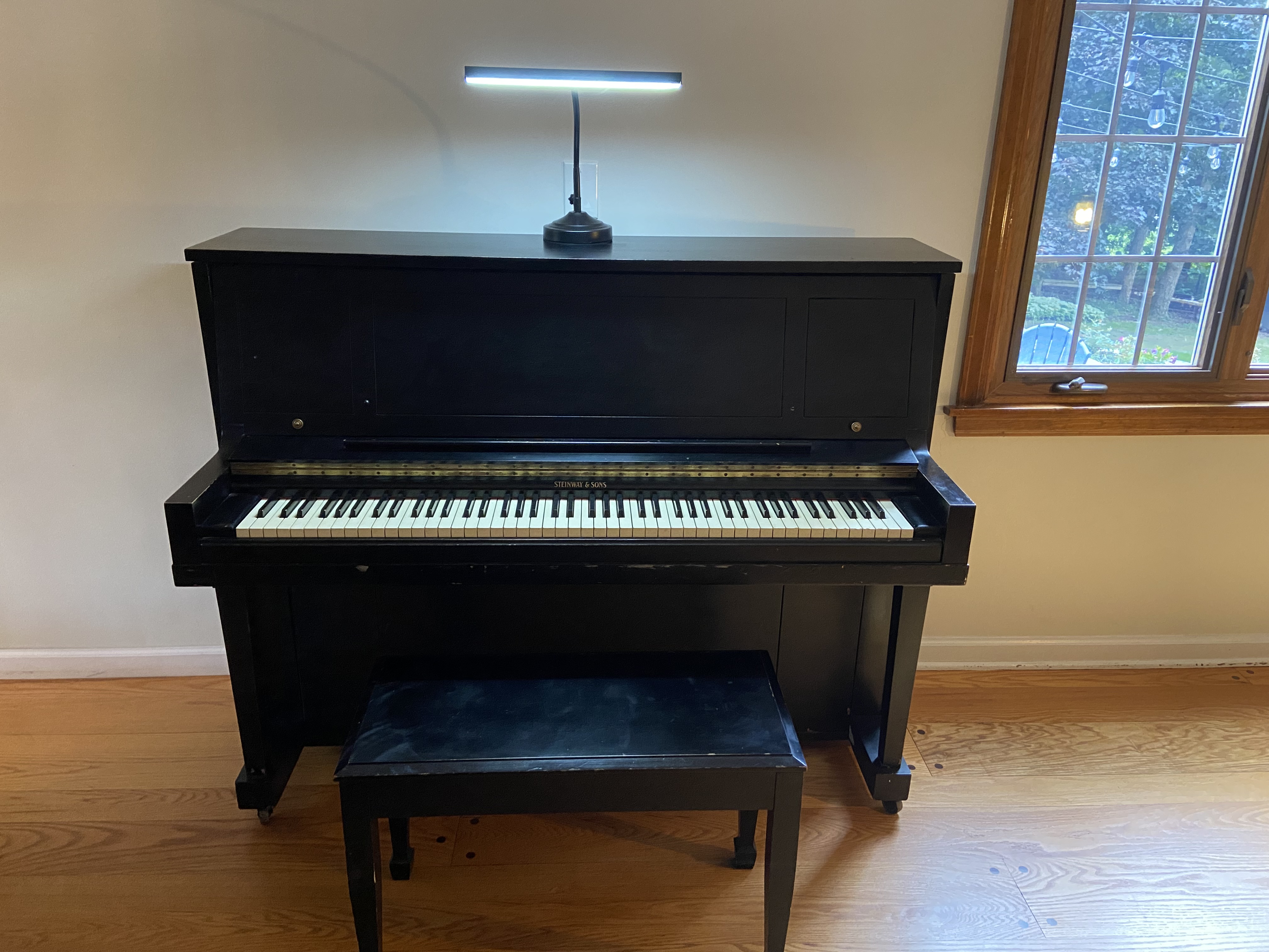 Authentic antique 1942 upright Steinway and sons piano for s