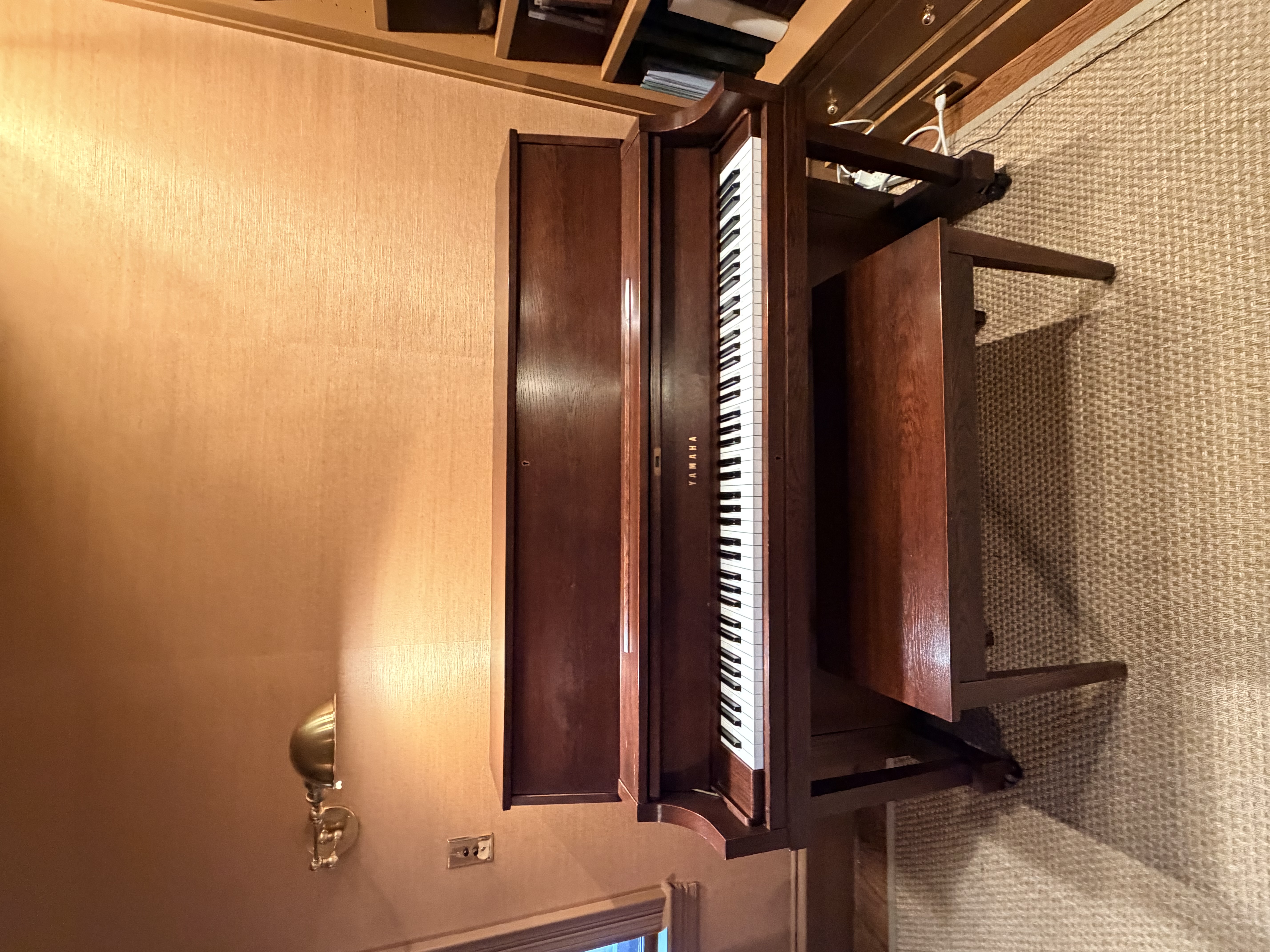 Pristine Yamaha P22 Upright in Satin Cherry Wood