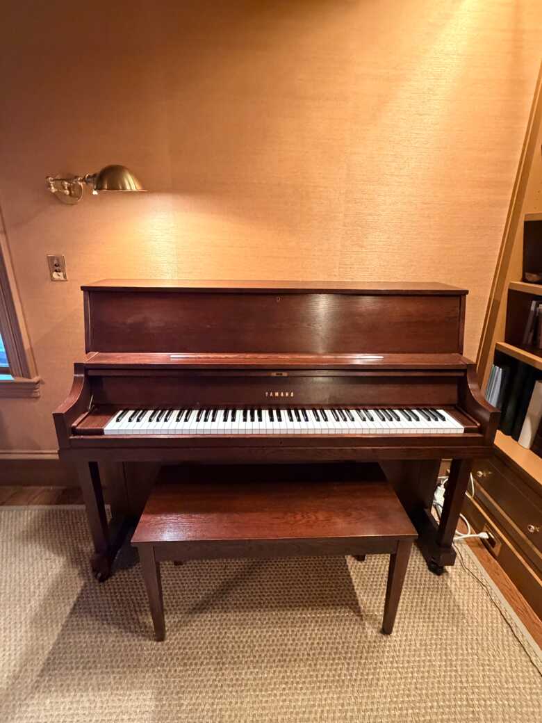 Pristine Yamaha P22 Upright in Satin Cherry Wood
