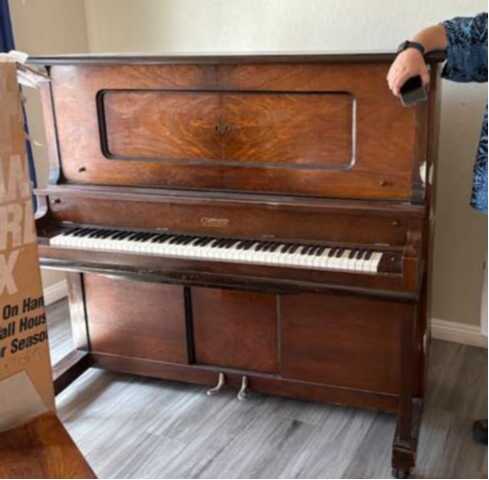 Antique Player Piano with Ivory Keys