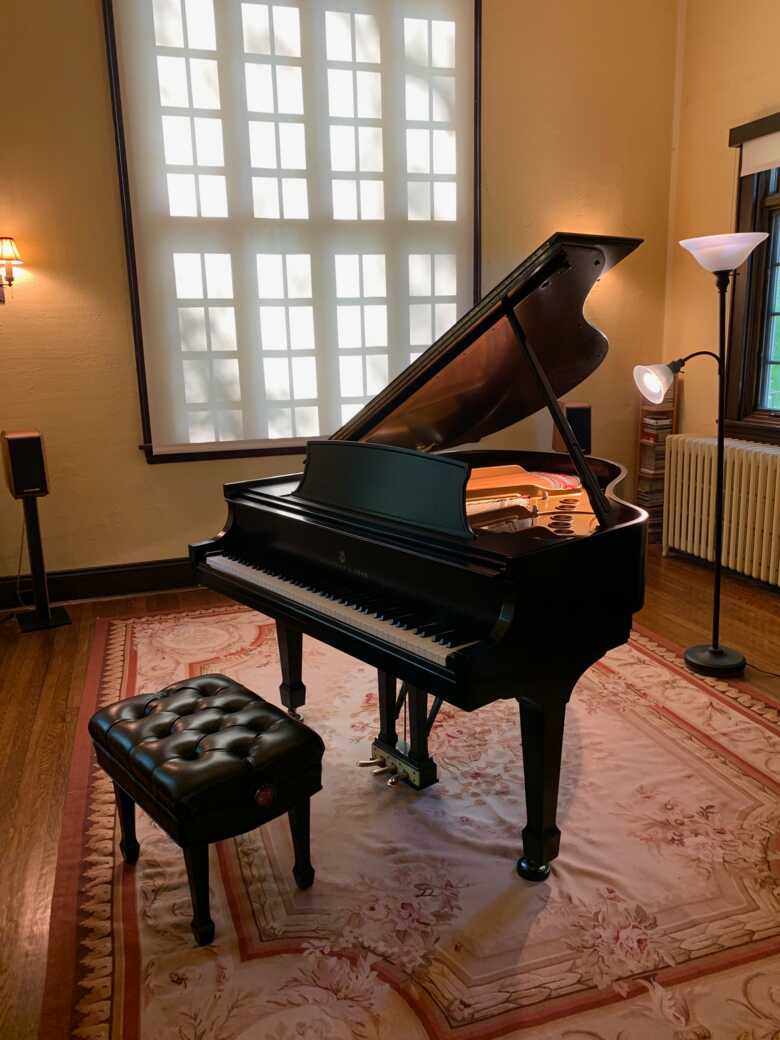 Exceptional Steinway Model S Satin Ebony Showroom Condition