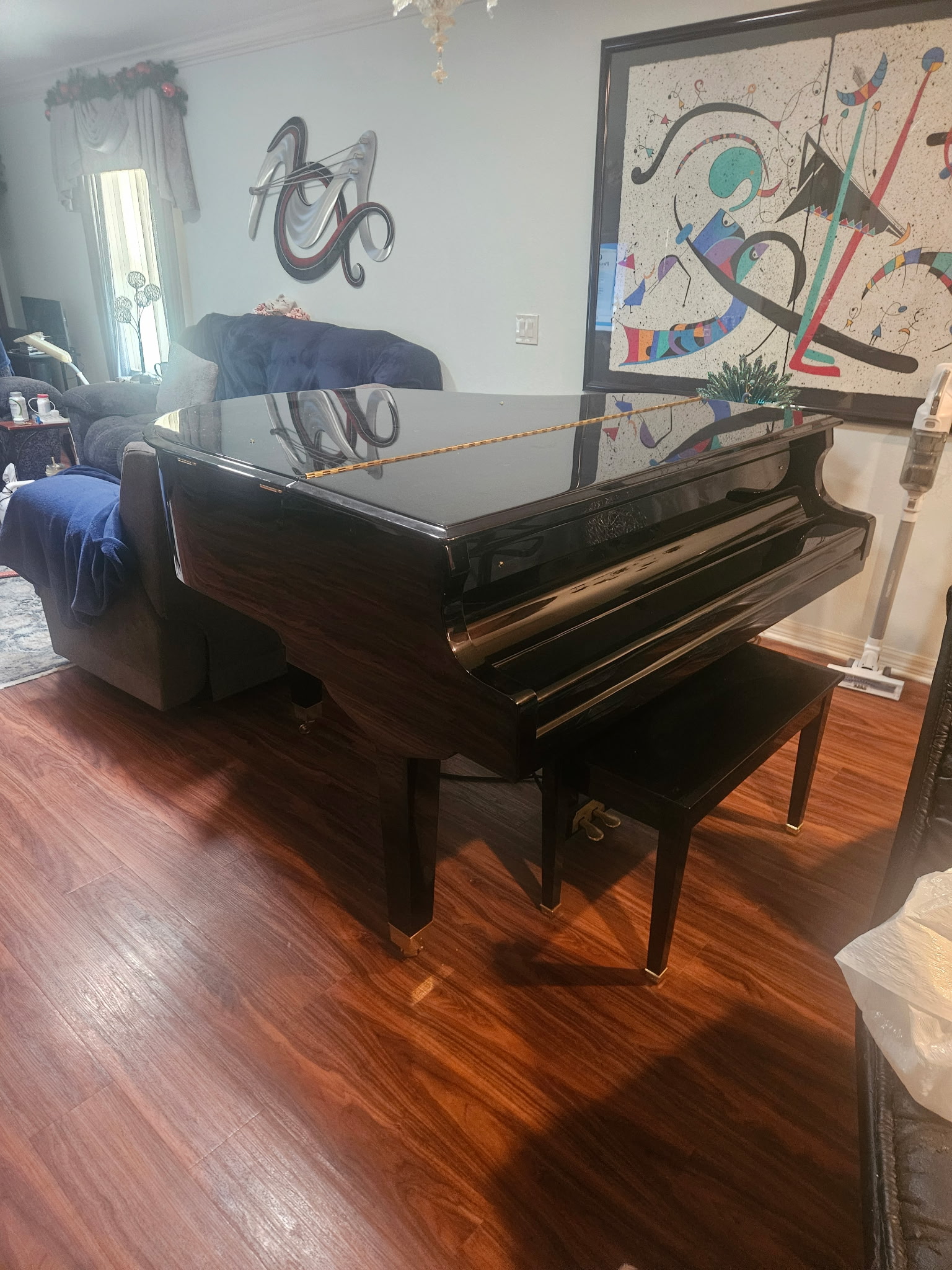 George Steck Baby Grand w/ player disc & dehumidifier 