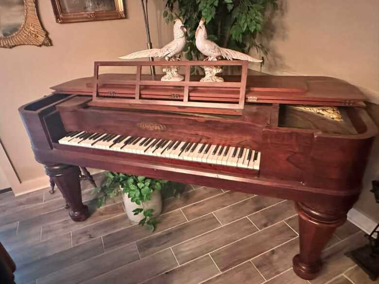 Pre-Civil War Jonas Chickering Square Grand Piano 