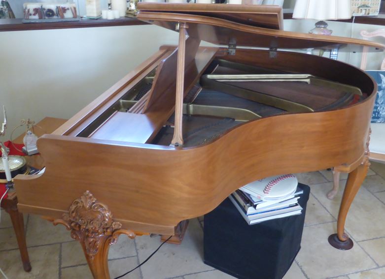 Restored Hand Carved 1906 Kimball Baby Grand