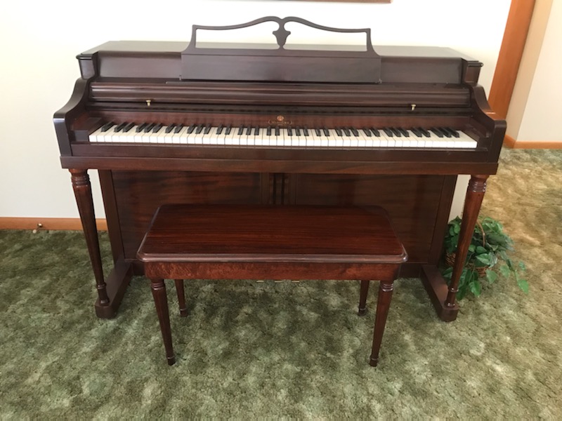 1956 Wurlitzer Model 2301 Upright Piano – Mahogany Finish wi