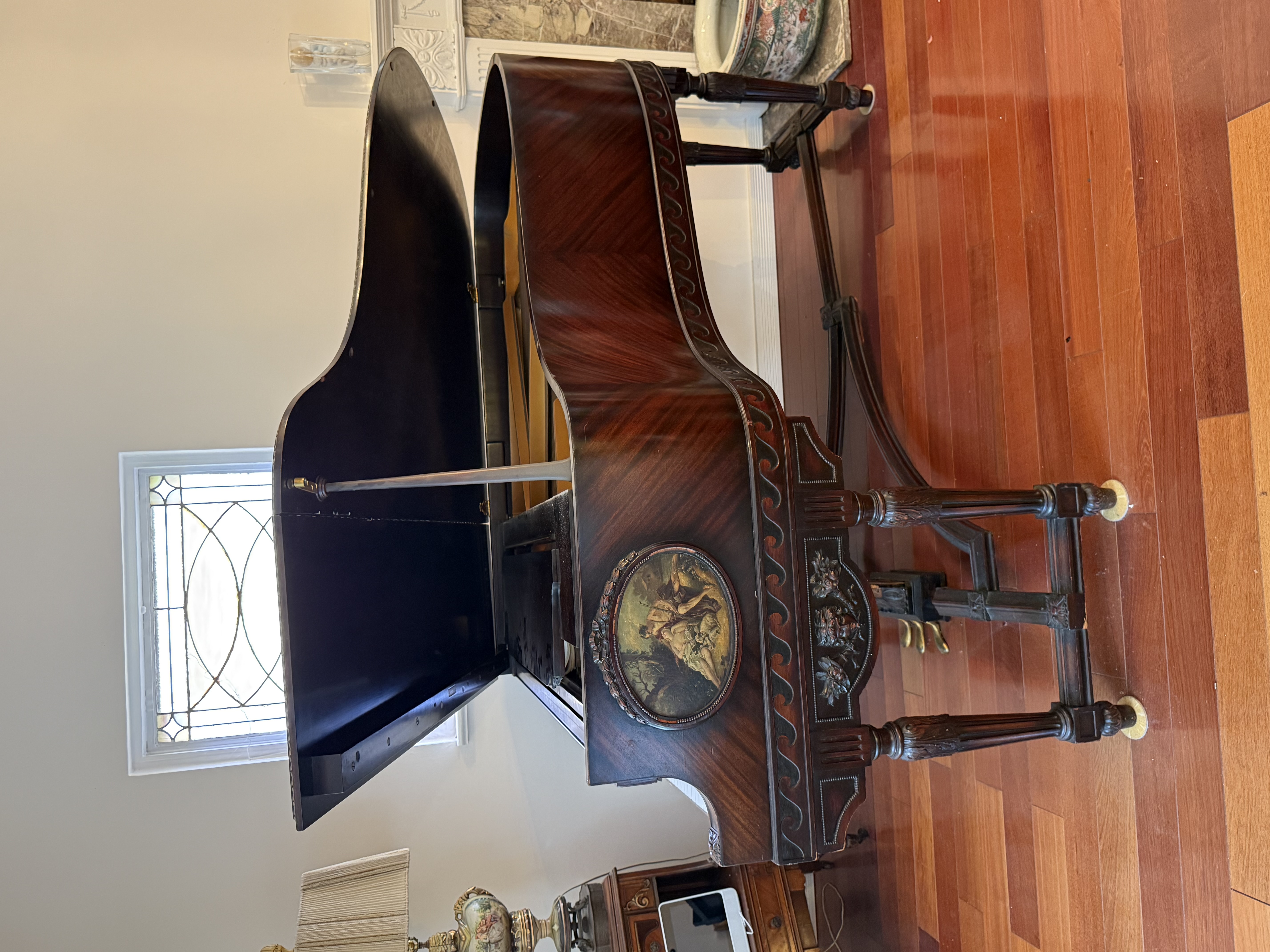 Antique Hardman Welte-Mignon Grand Piano – Ornate Mahogany 