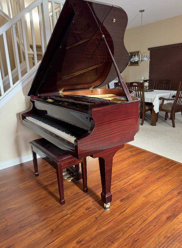 2003 Samick SIG-50 Baby Grand Piano – Polished Cherry Wood +