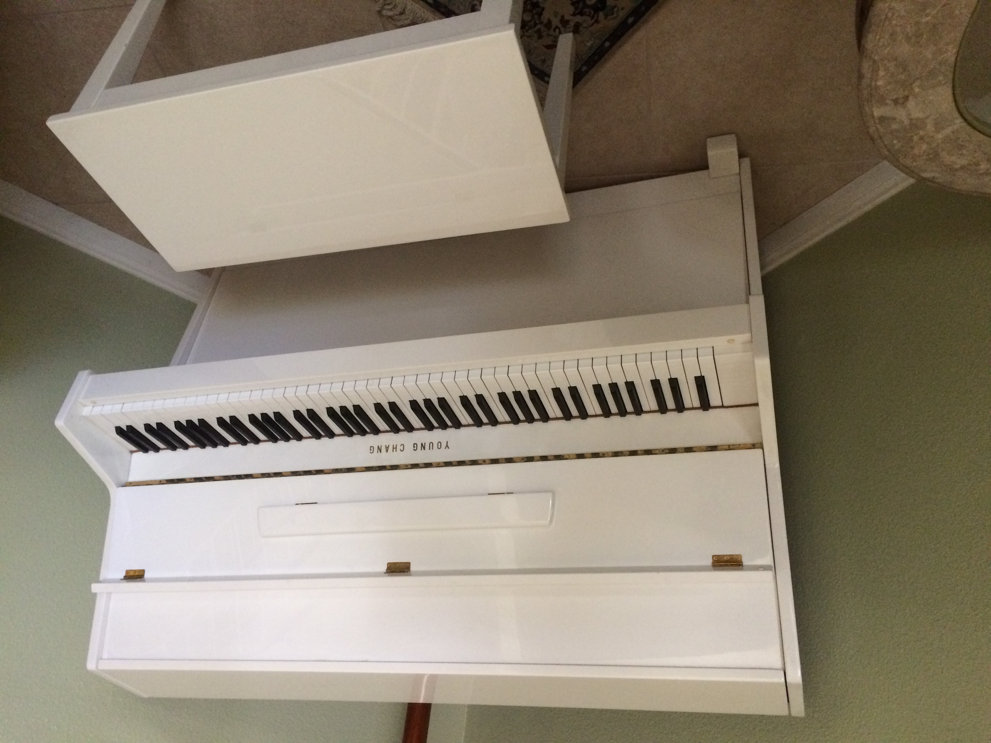 Young Chang well kept Upright White Piano