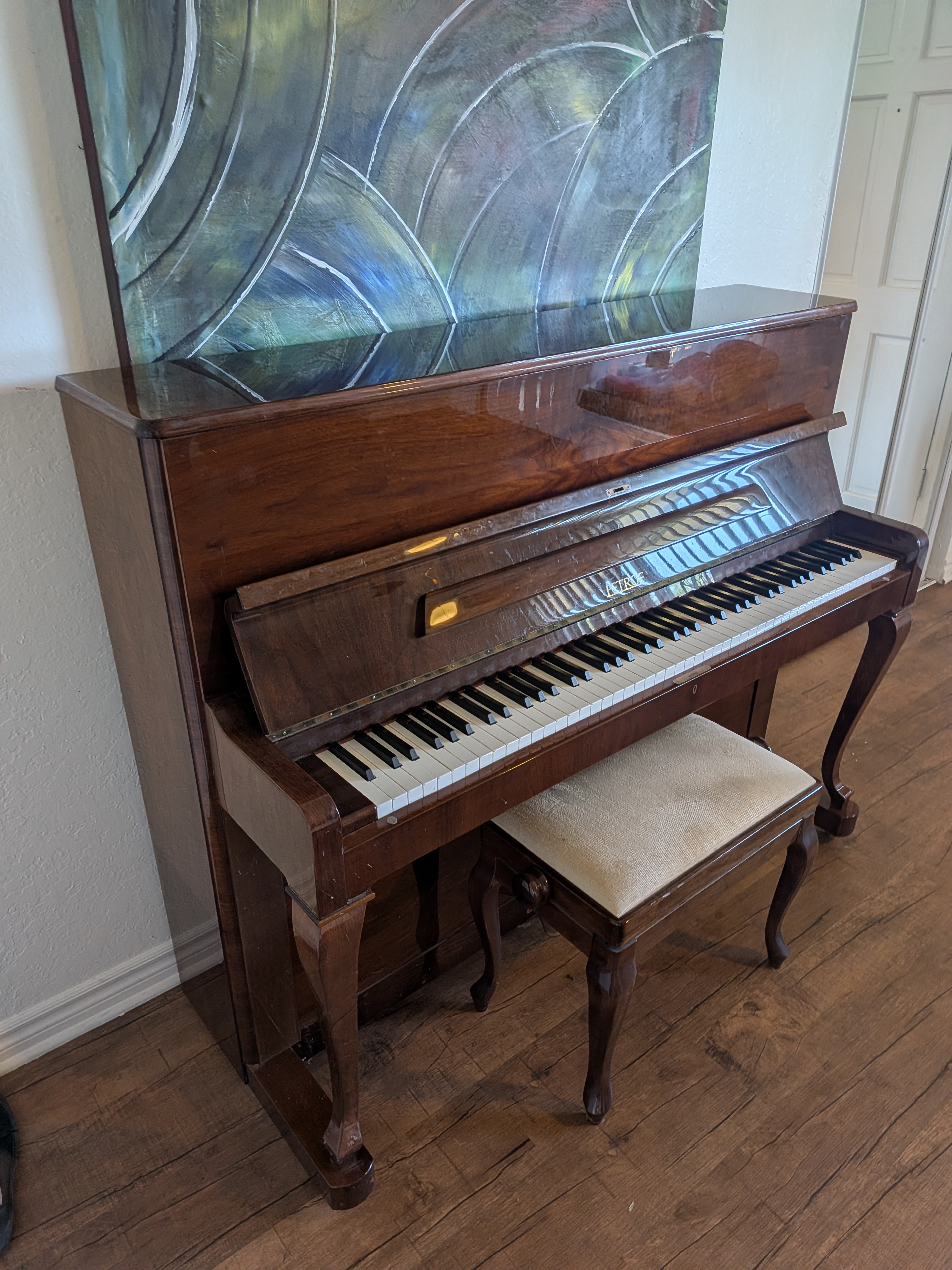 Beautiful 1993 Petrof P115 Upright Piano – Polished Walnut