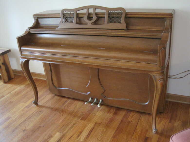 Knabe Console Piano French Provincial Cabinet