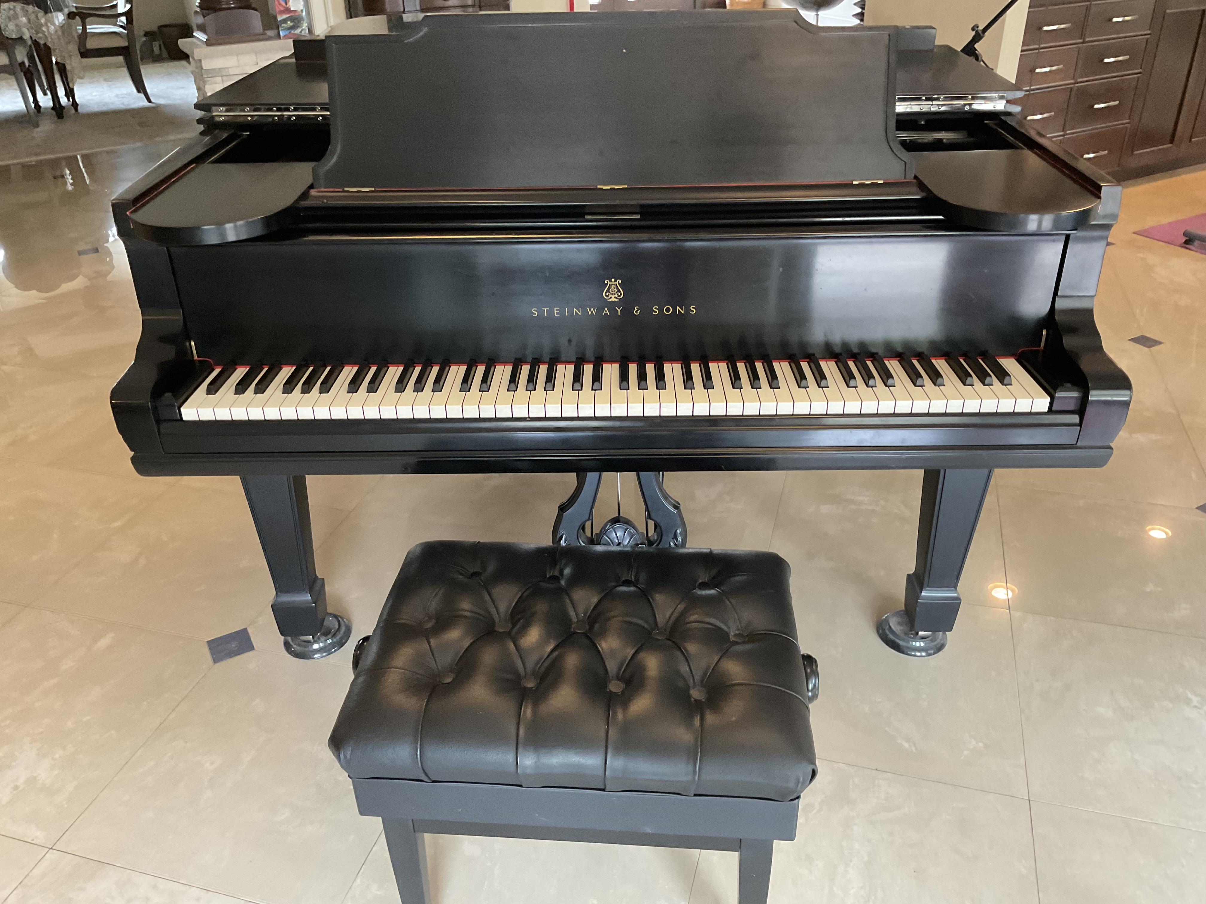 Secondhand partially restored in 1980s Steinway Model B 1902