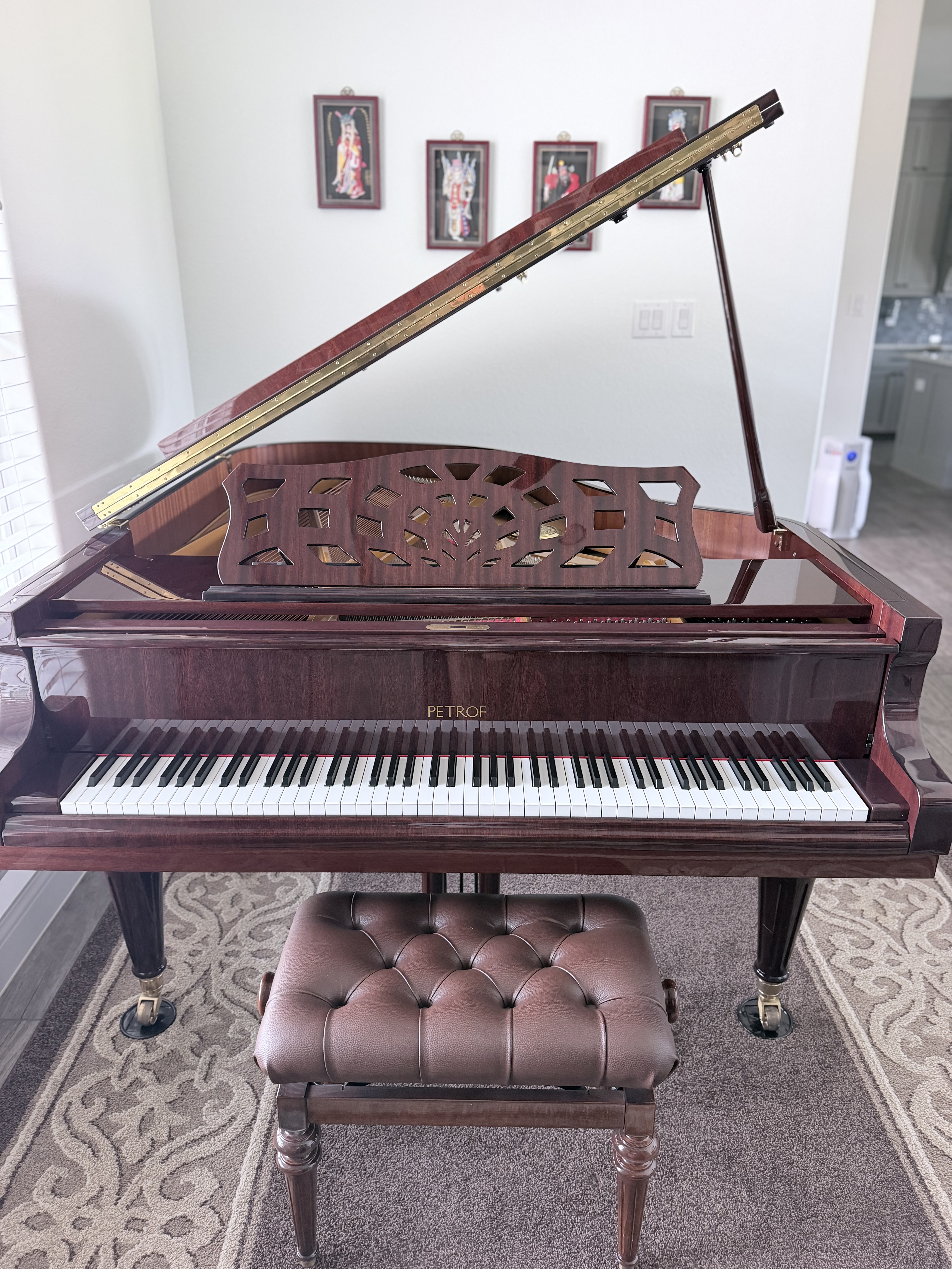 2002 Petrof P III "Styl" 6'4" Grand Piano – Polished Mahogan