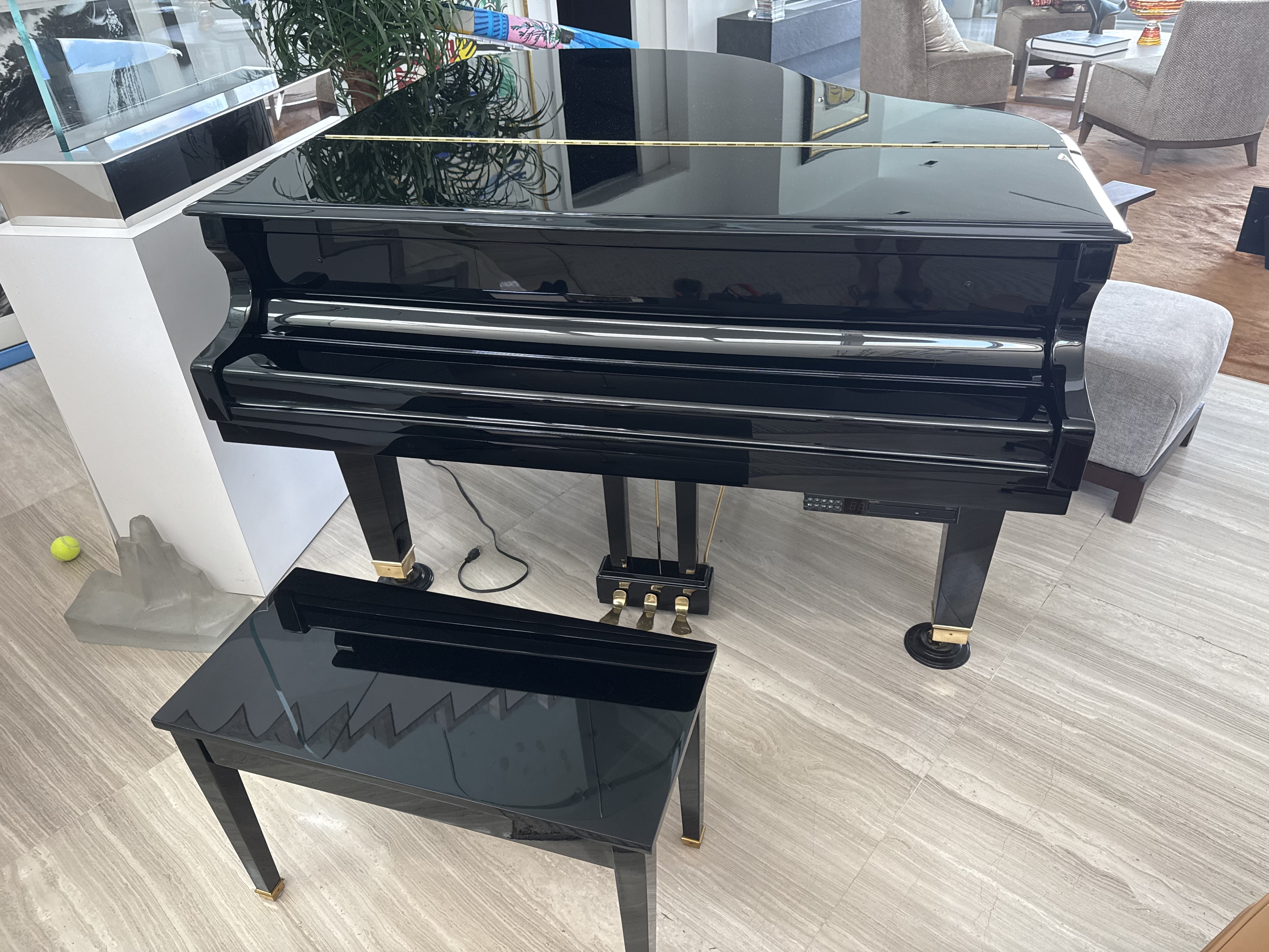 George Steck Baby Grand piano - with autoplay CD