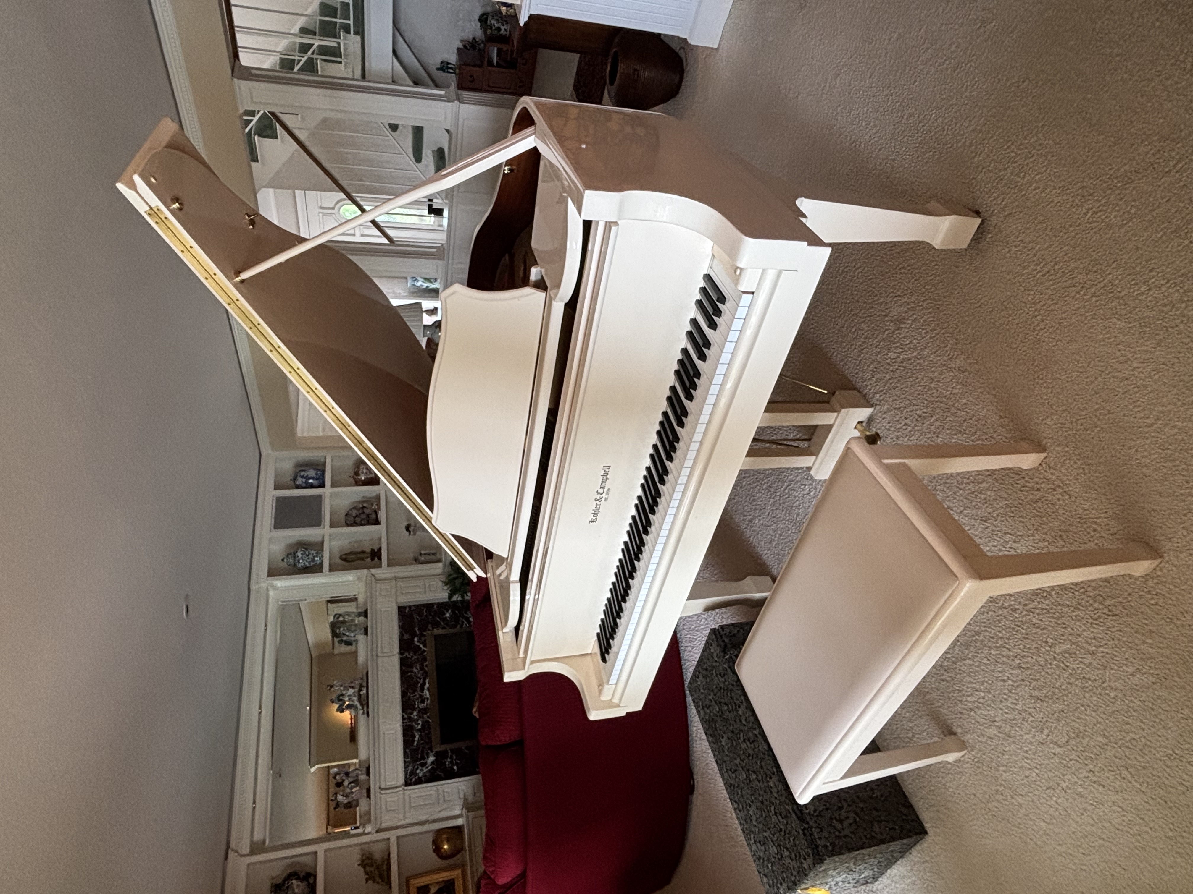 Beautiful Kohler & Campbell Baby Grand (Polished Ivory)