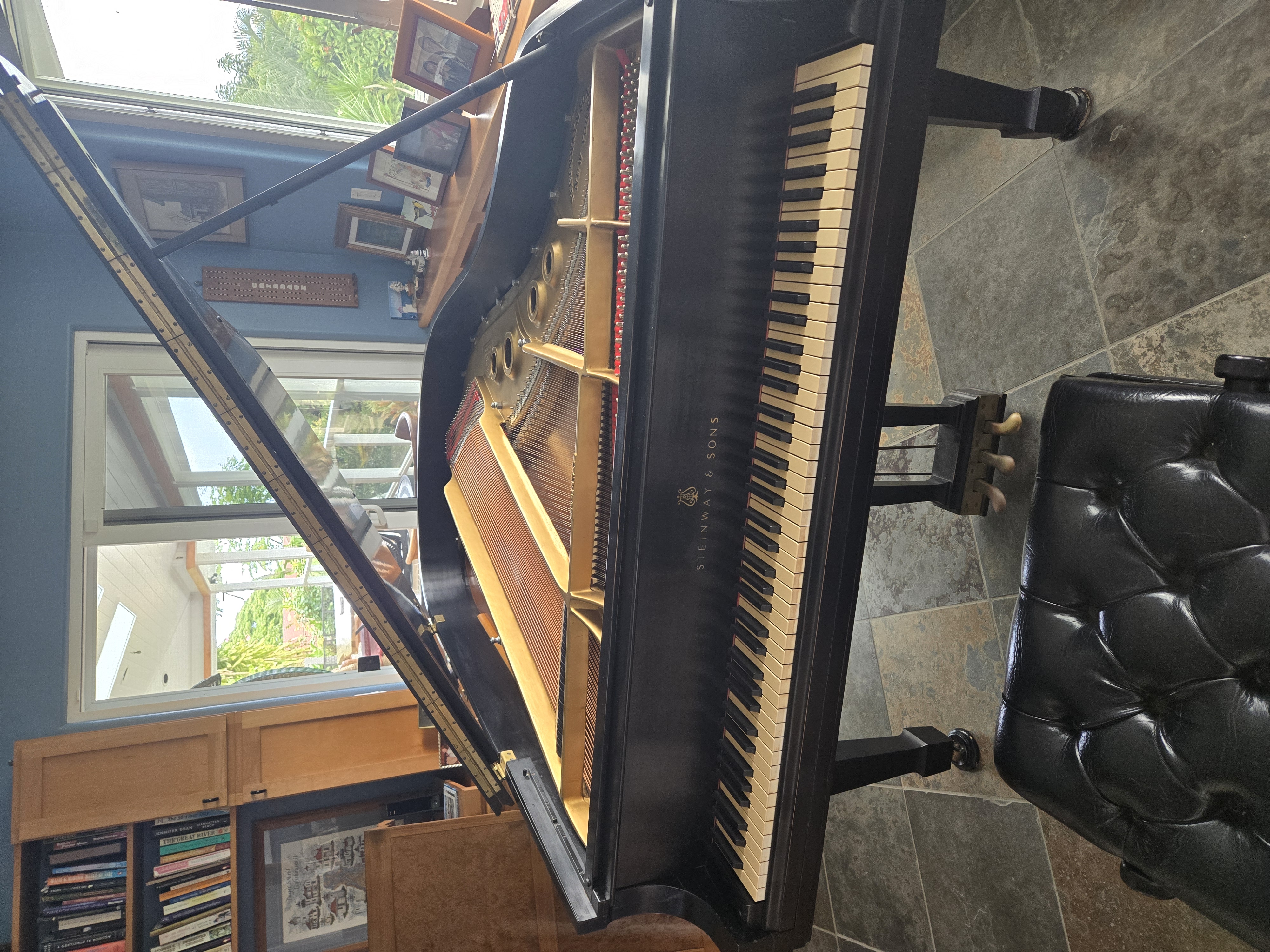 1977 Steinway Model L – Original Satin Ebony – Restrung & Se