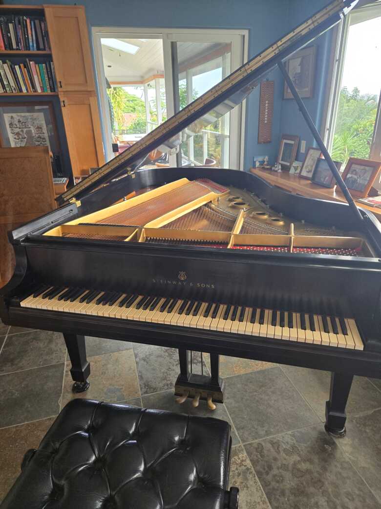 1977 Steinway Model L – Original Satin Ebony – Restrung & Se