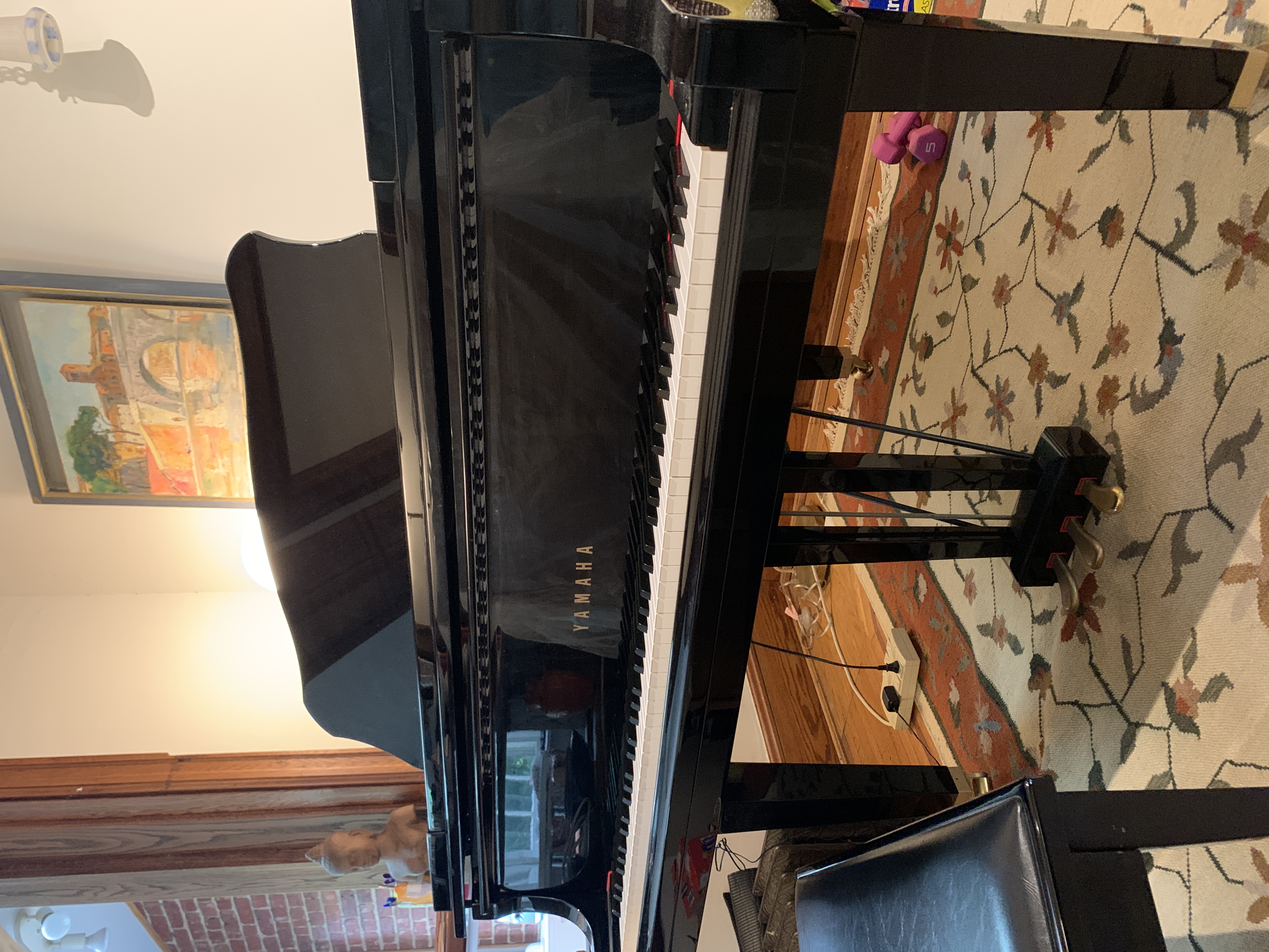 Baby grand Yamaha piano 