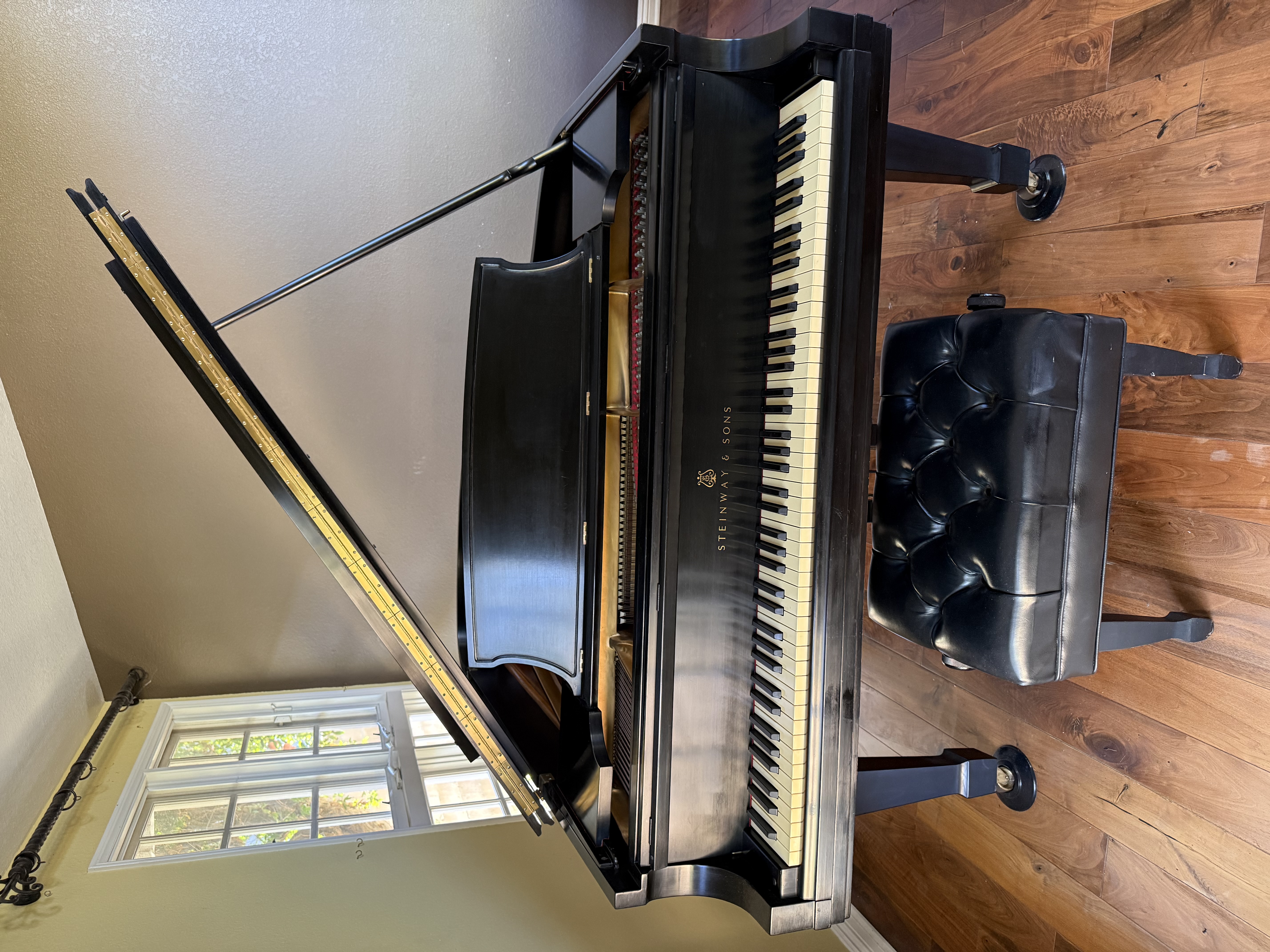 1982 Steinway & Sons Model B Grand Piano, Ebony Satin Finish