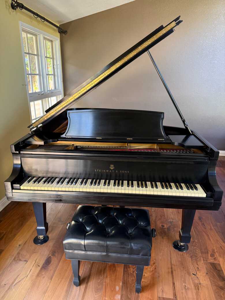 1982 Steinway & Sons Model B Grand Piano, Ebony Satin Finish