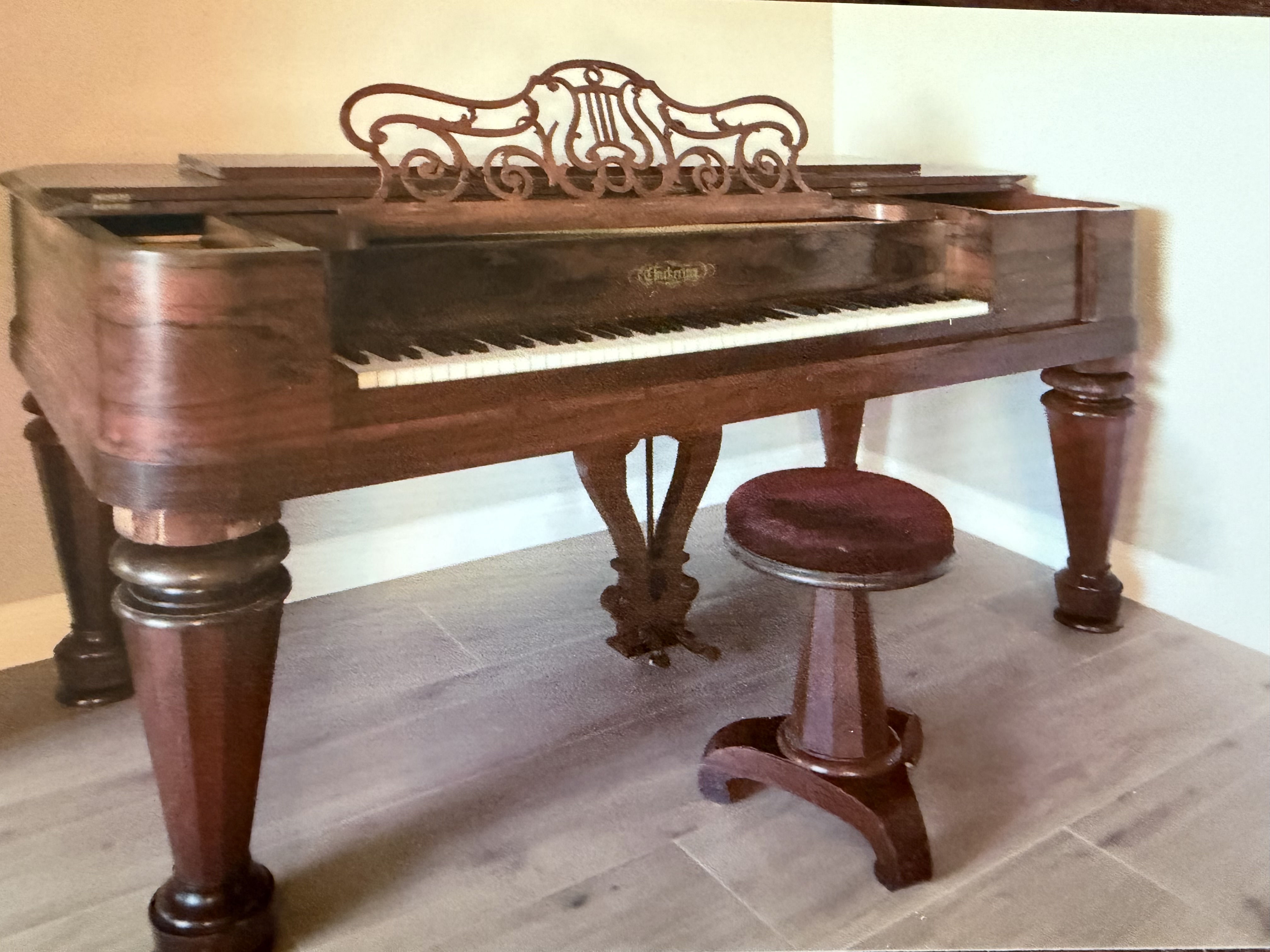1859 Chickering & Sons Square Grand Piano-Completely Origina