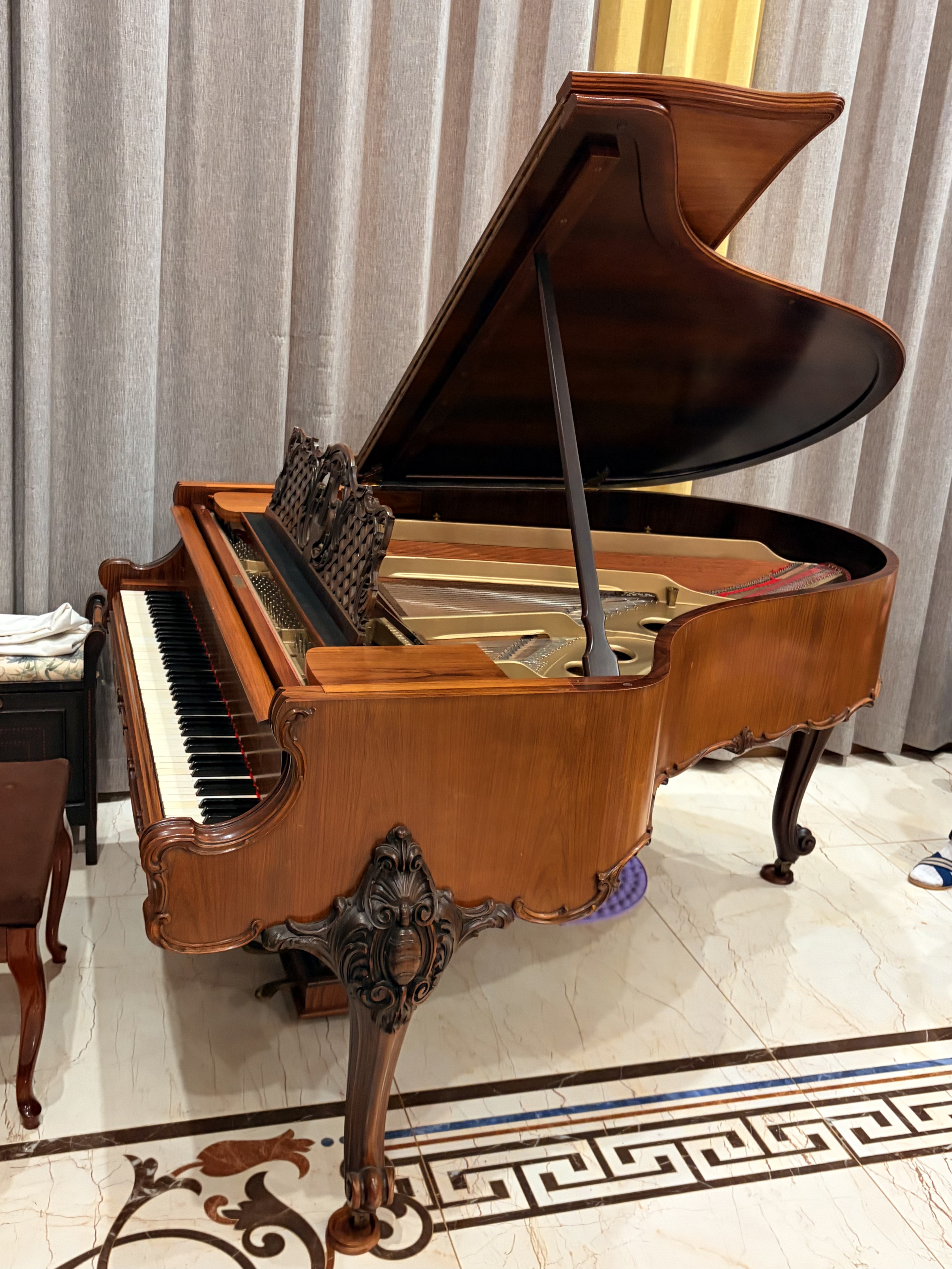 Antique Steinway & Sons Model O Grand Piano – Ornate Carved 
