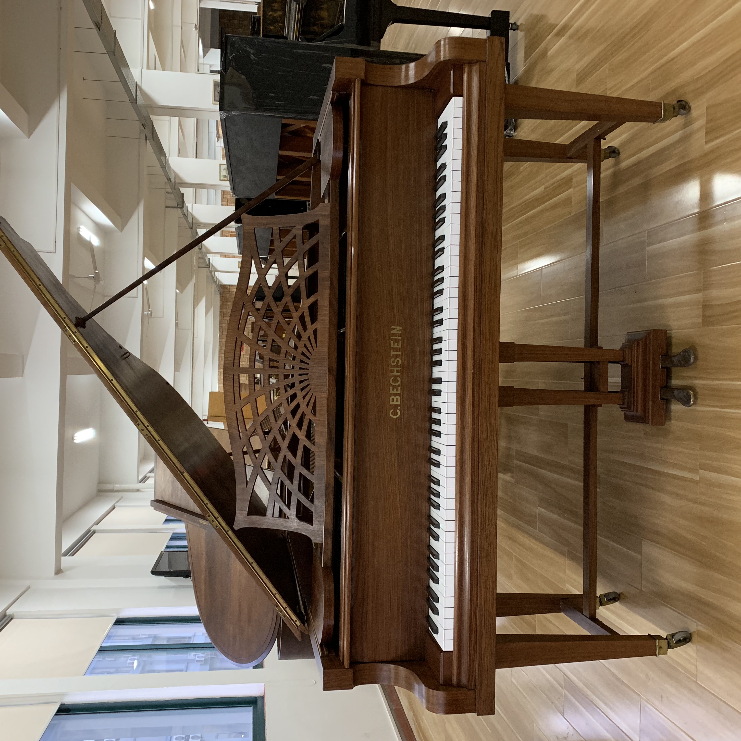 C. Bechstein Model B Grand Piano – Decorative Pierced Music 