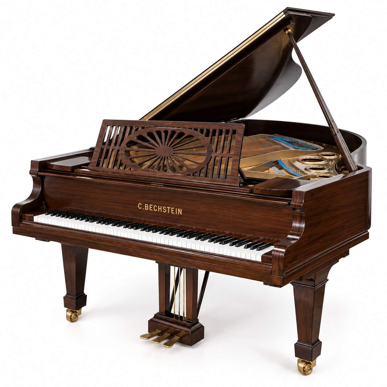 C. Bechstein Model A Grand Piano – Decorative Pierced Music 