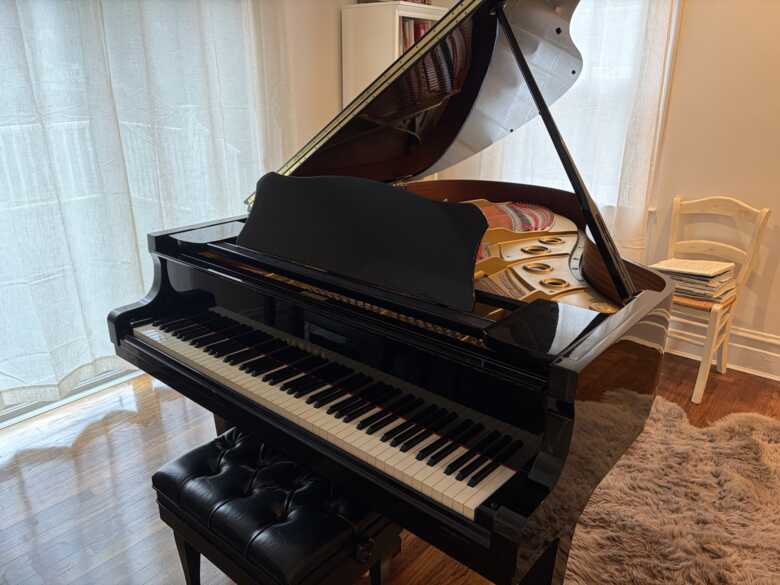 Yamaha C3 Conservatory Grand Piano 6'1"; Polished Ebony (Exc