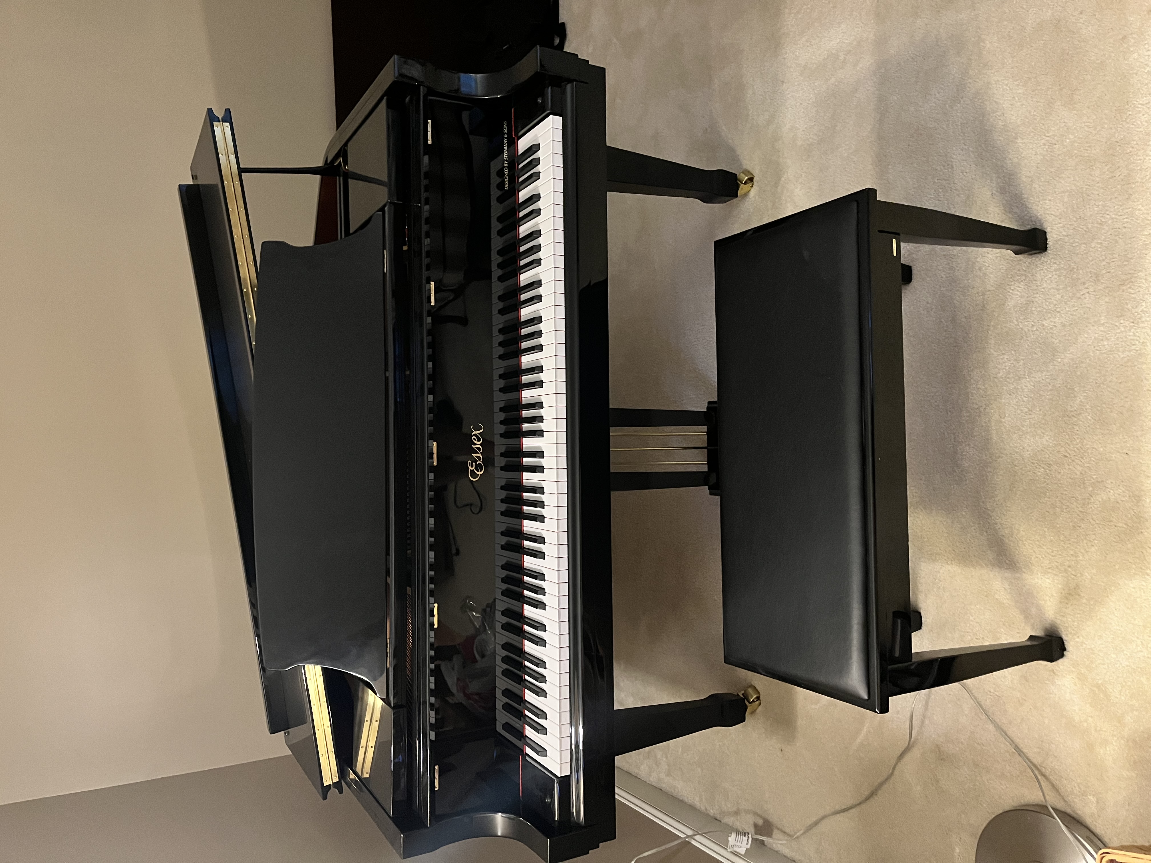 Essex EGP-155C 5’1” Baby Grand – Polished Ebony – Excellent 