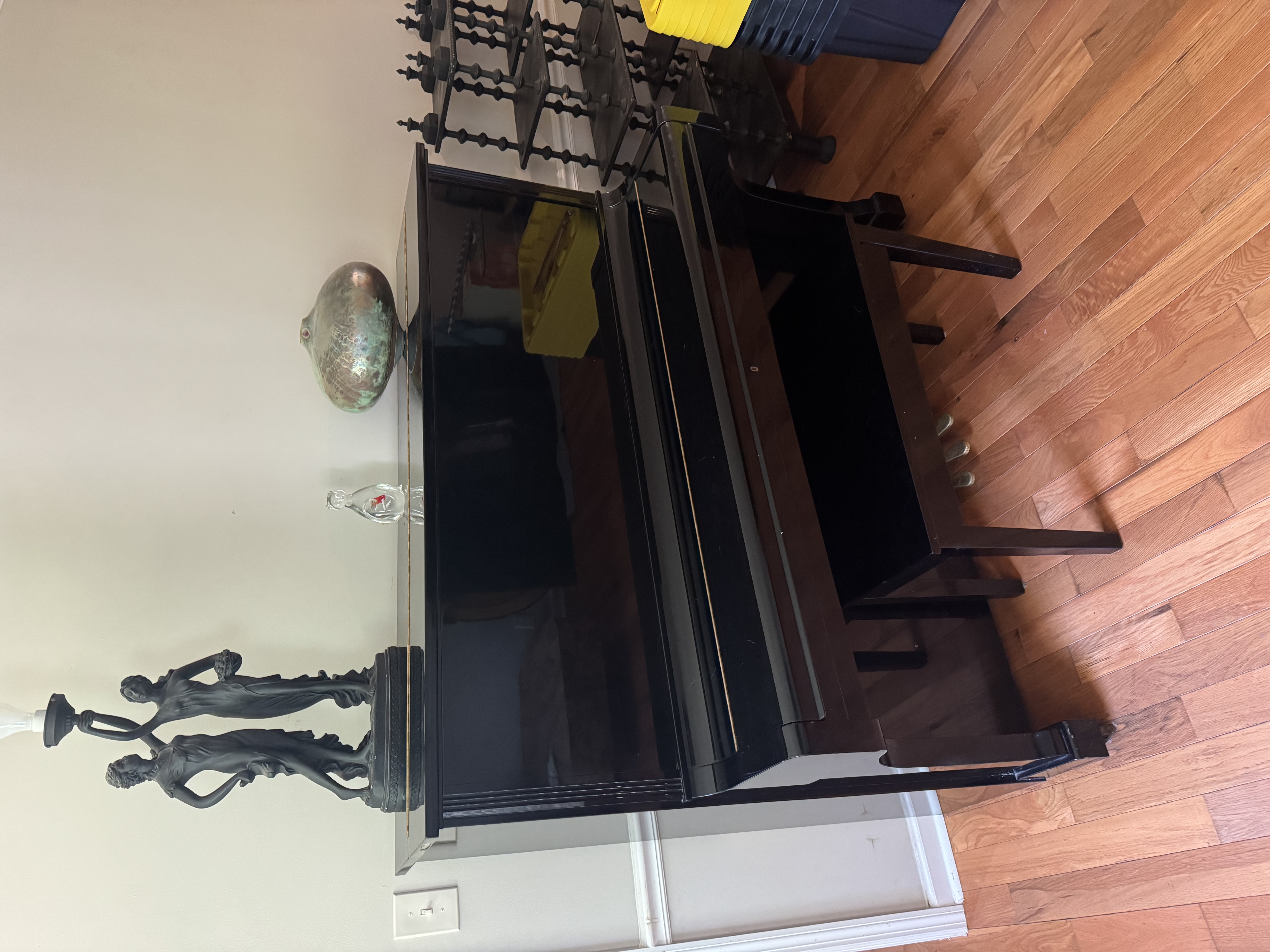 Vintage kawai black upright piano 