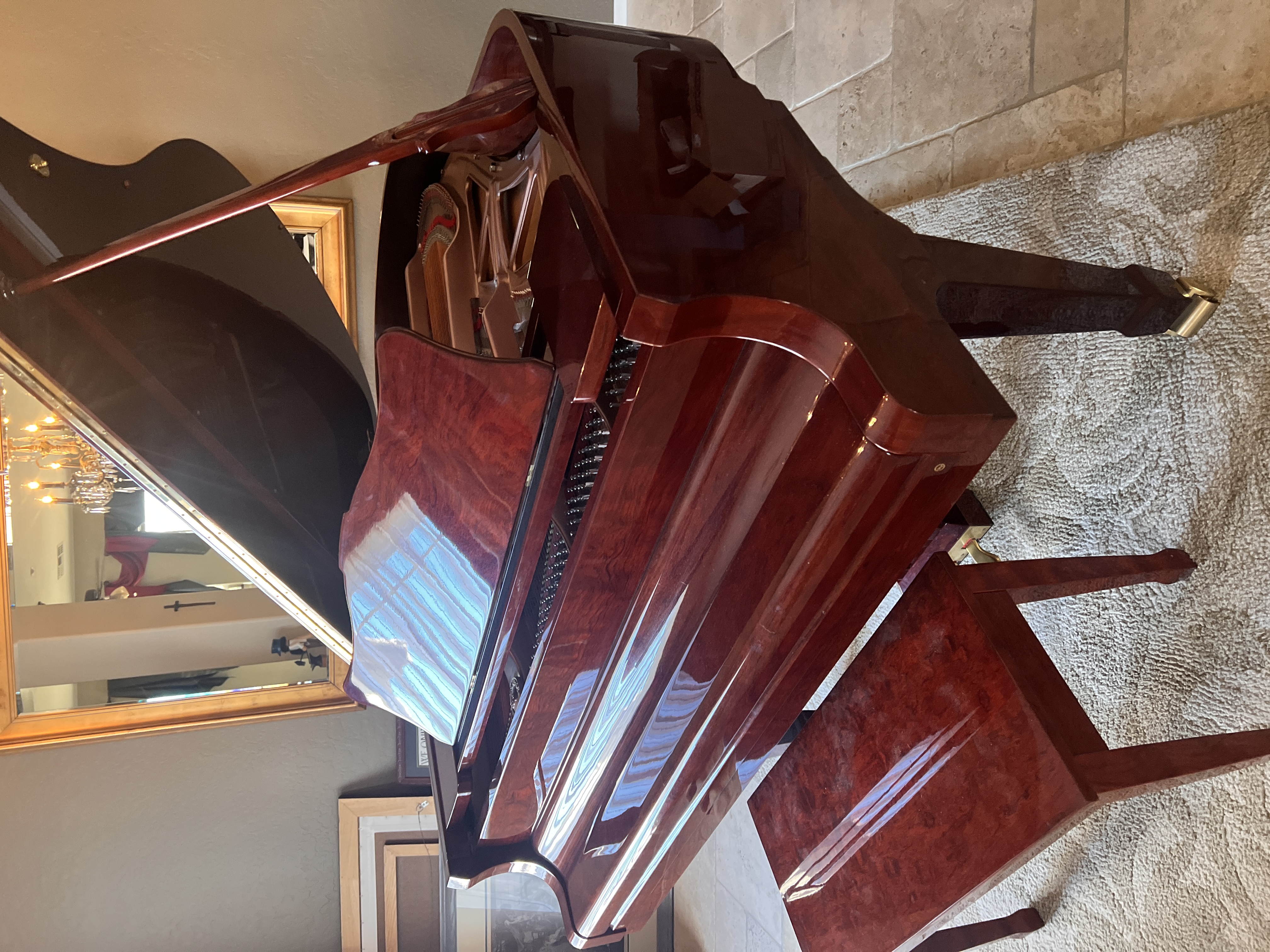 Albert Weber AW185 6'1" Grand - Polished African Bubinga