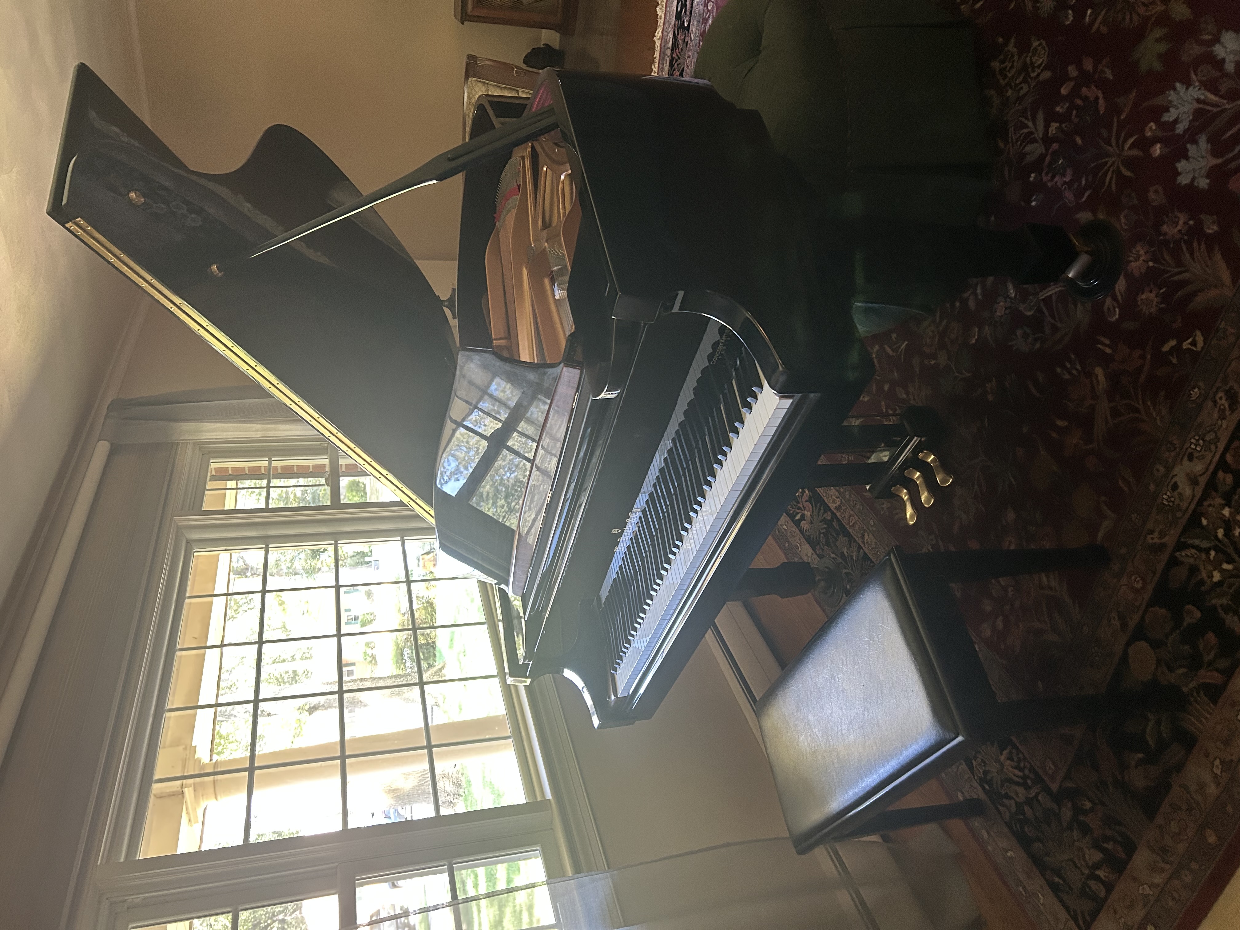 Wm. knabe Baby Grand Piano-Eboni Satin