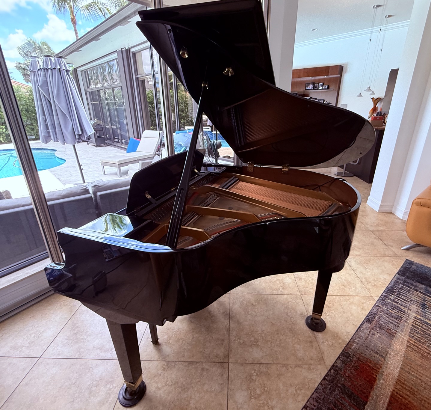 G. Steck Baby Grand Piano with Piano Disc Player 