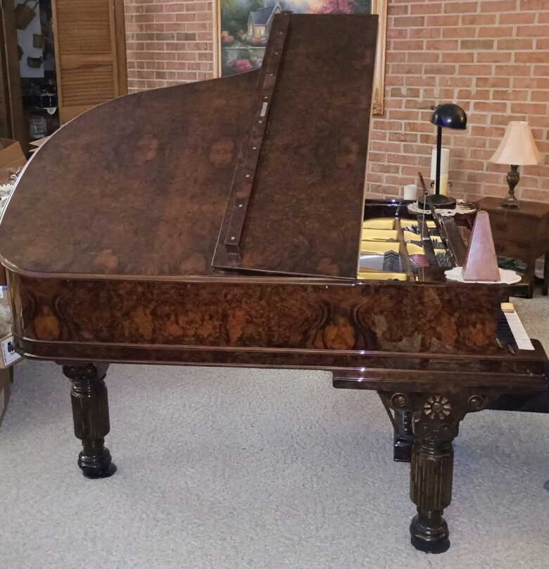 Rare Steinway & Sons Model A Grand Piano, Burl Walnut 