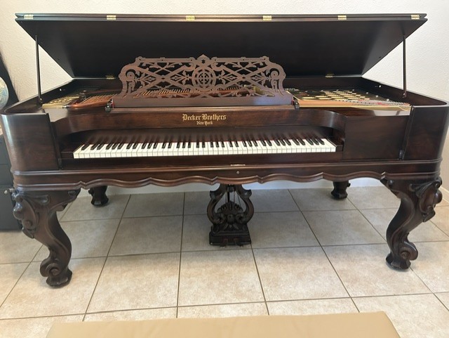 Antique 1869 Decker Brothers Square Grand Piano